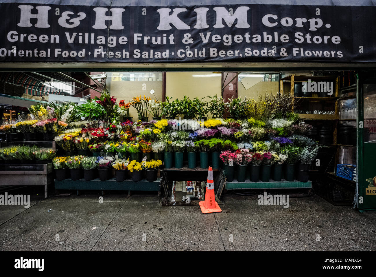 Fiori strada del mercato di New York. Foto Stock