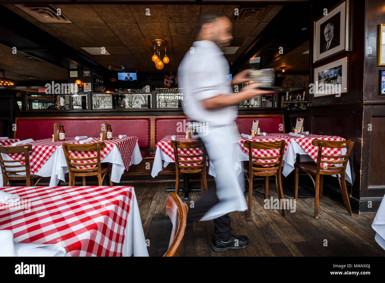 PJ Clarke's Restaurant scene, New York City Foto Stock