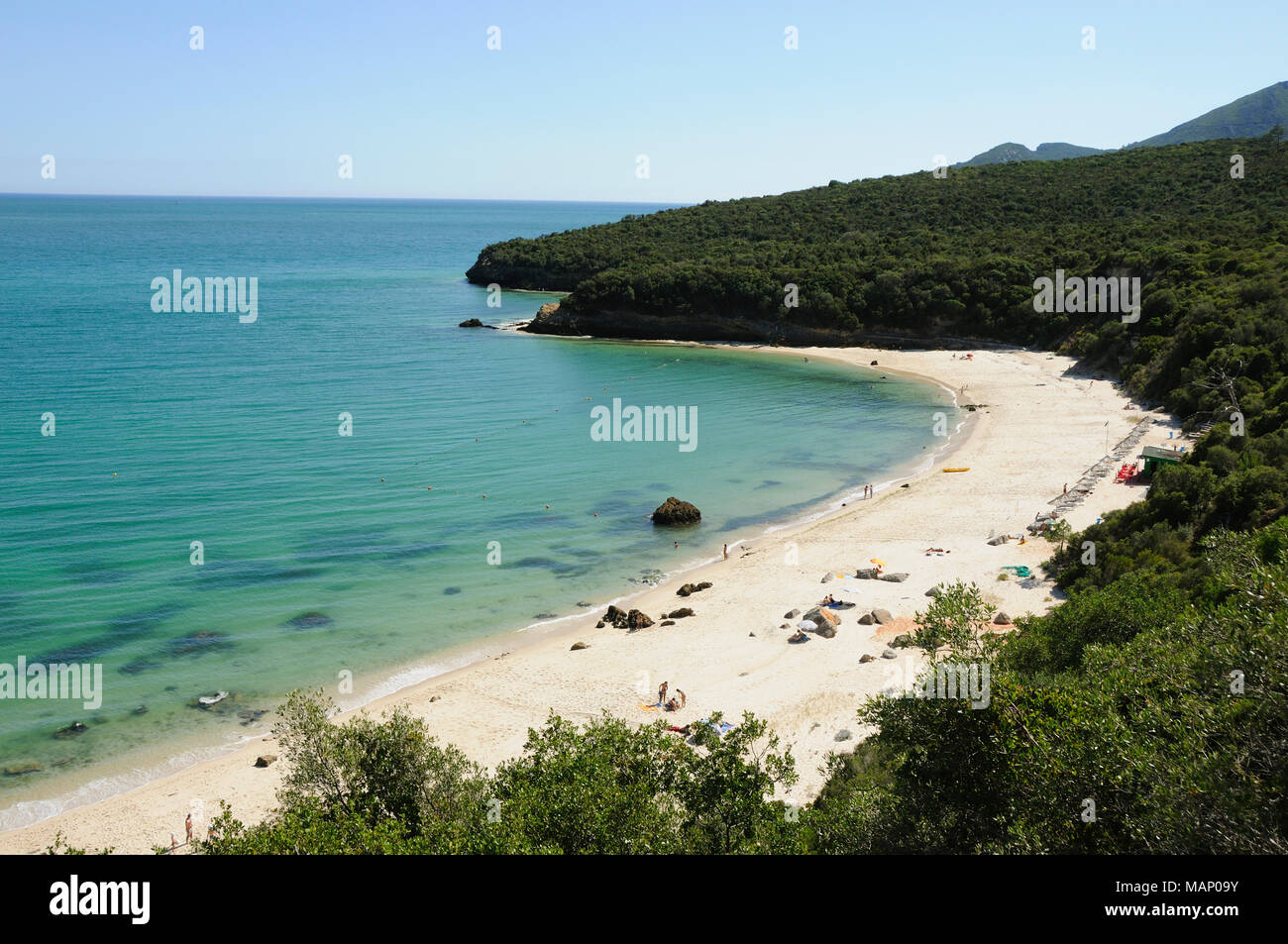 Galapinhos beach, Setúbal. Arrábida parco naturale, Portogallo Foto Stock