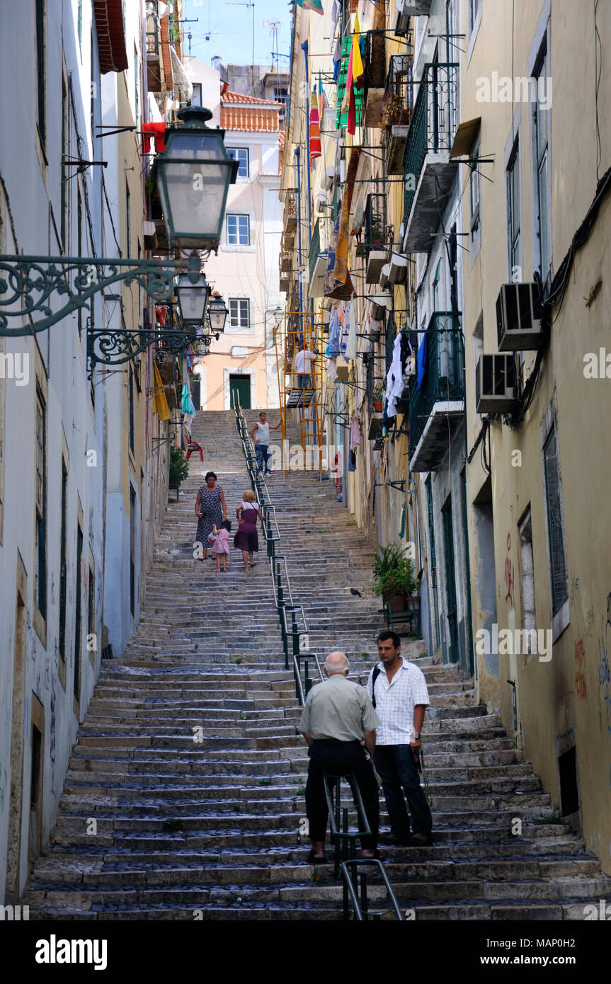 Bica distretto. Lisbona, Portogallo Foto Stock