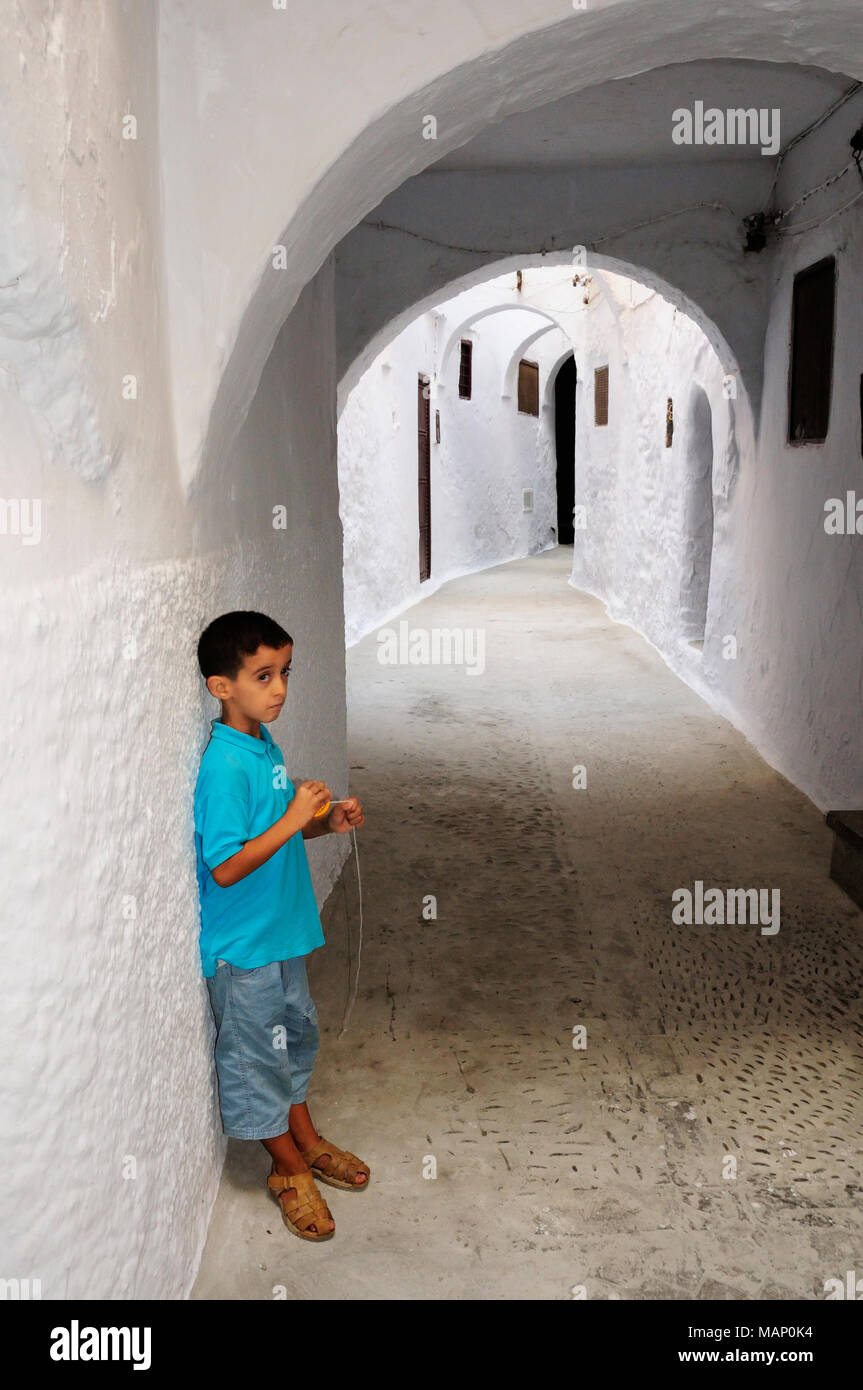 La medina (città vecchia) di Tetouan, un sito Patrimonio Mondiale dell'Unesco. Il Marocco Foto Stock