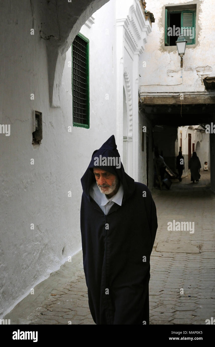 La medina (città vecchia) di Tetouan, un sito Patrimonio Mondiale dell'Unesco. Il Marocco Foto Stock