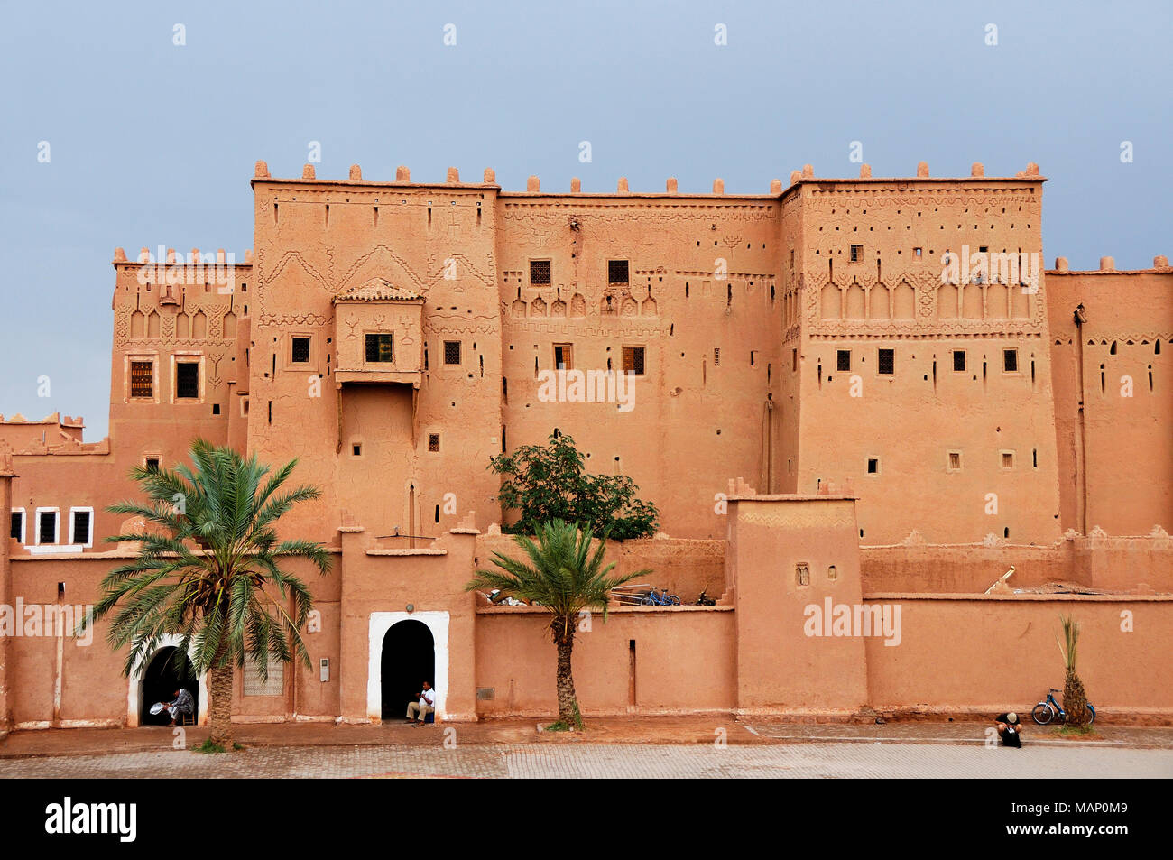 Il kasbah Taourirt nella vecchia città di Ouarzazate. Il Marocco Foto Stock
