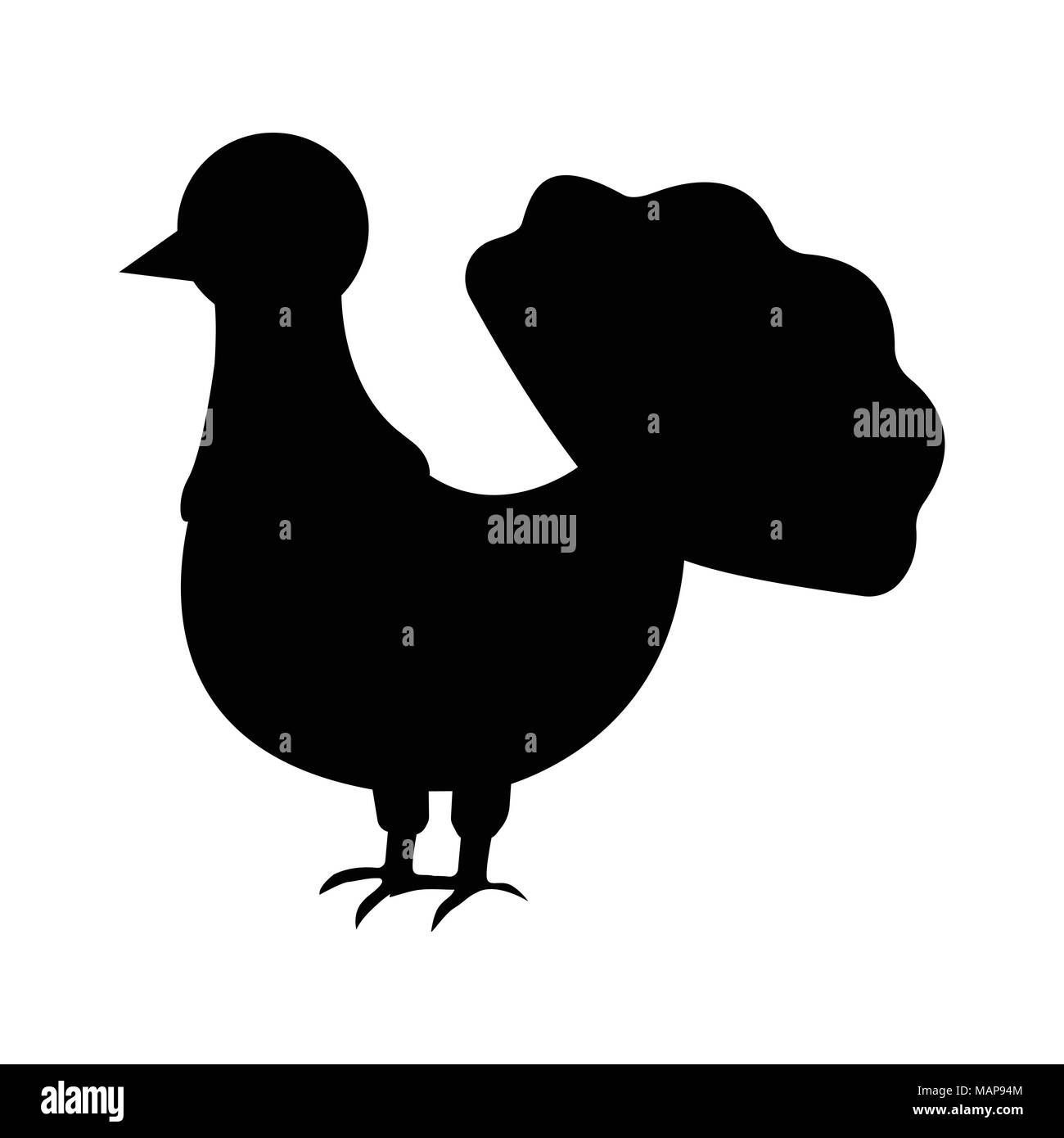 La Turchia e la relativa icona. Stile semplice. Illustrazione di vettore per il giorno del Ringraziamento. Illustrazione Vettoriale