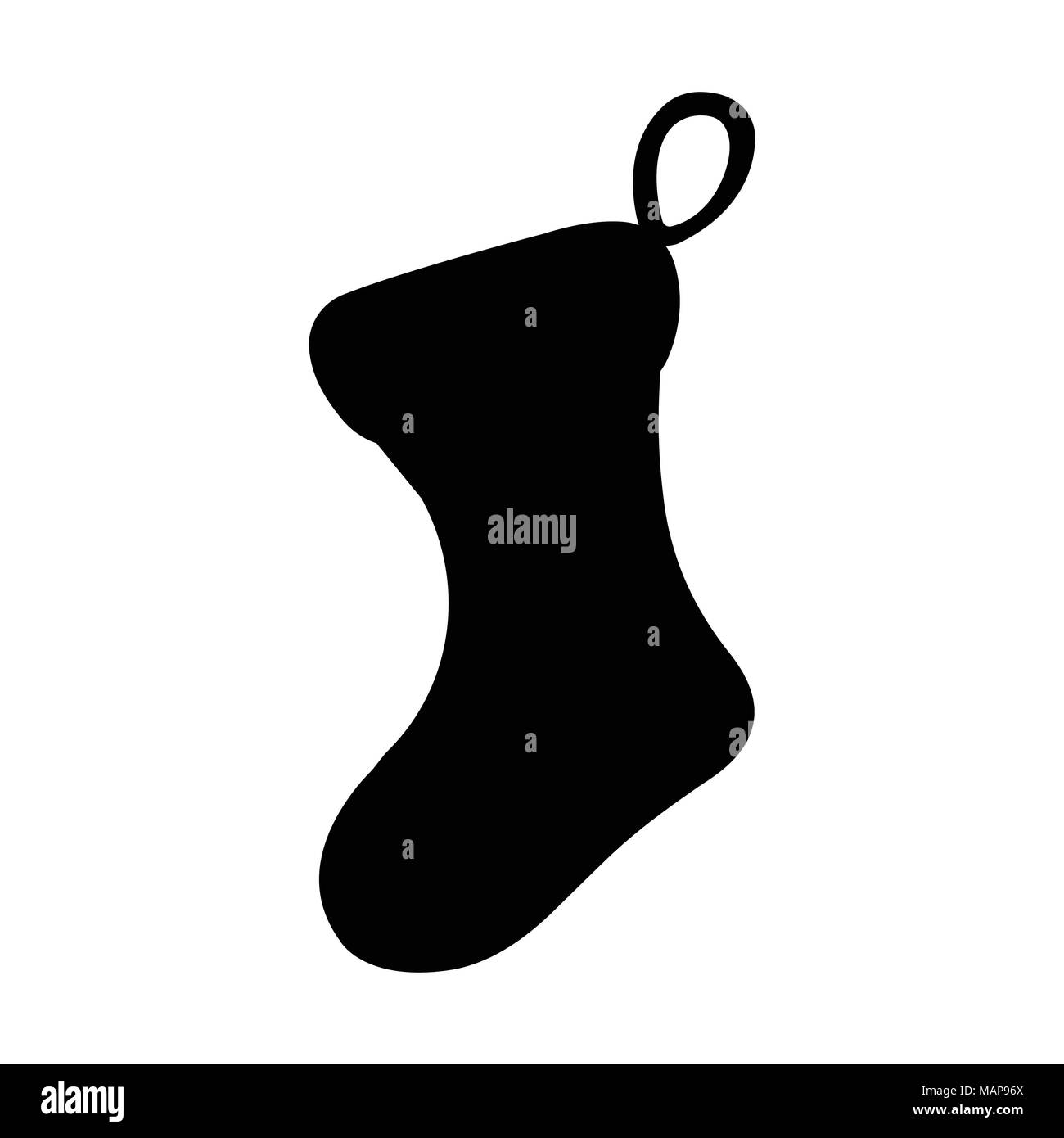 Il calzino XMas icona. Stile semplice. Illustrazione di vettore per il giorno di Natale. Illustrazione Vettoriale