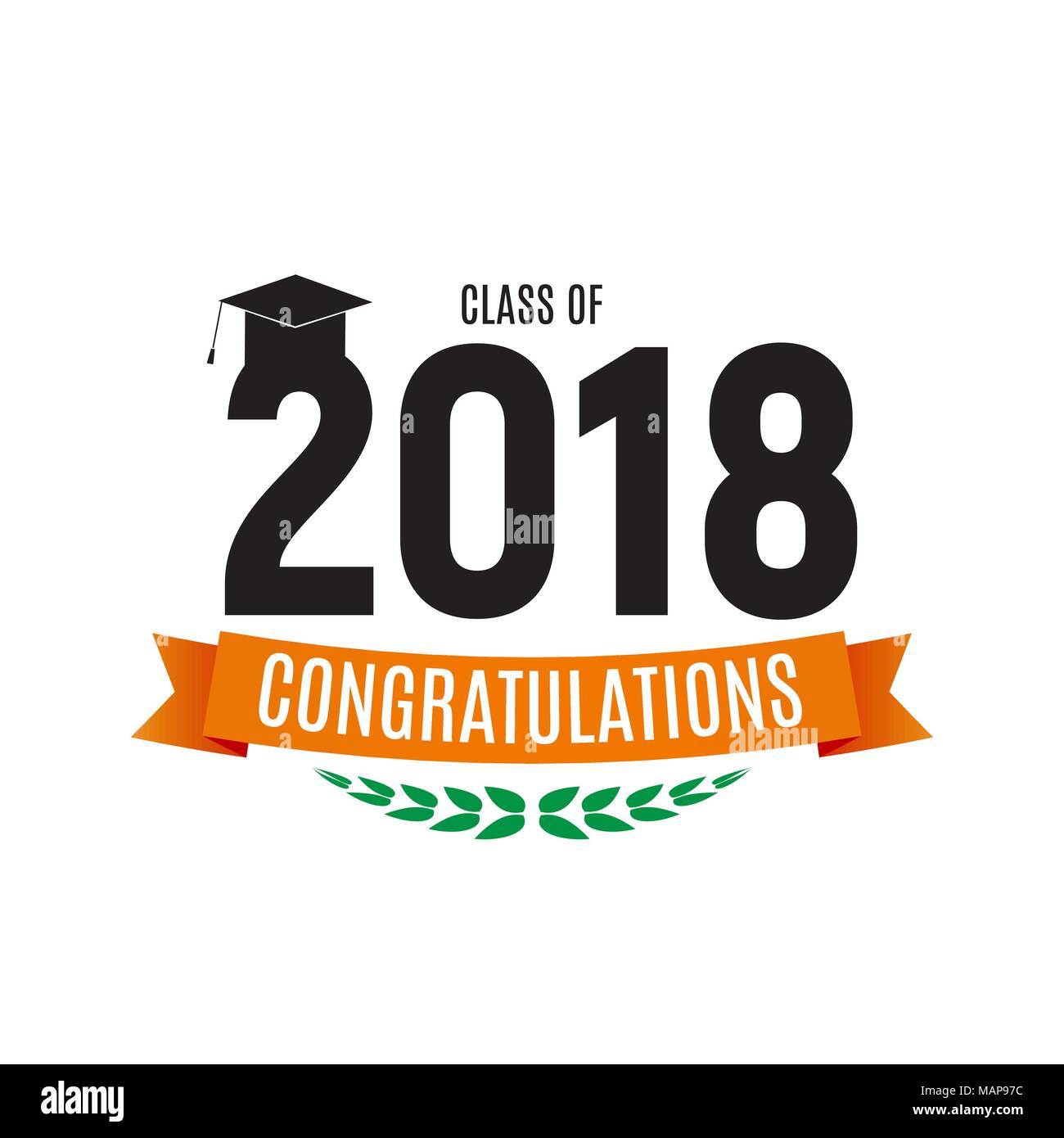 Congratulazioni per la laurea 2018 Classe sfondo illustrazione vettoriale Illustrazione Vettoriale