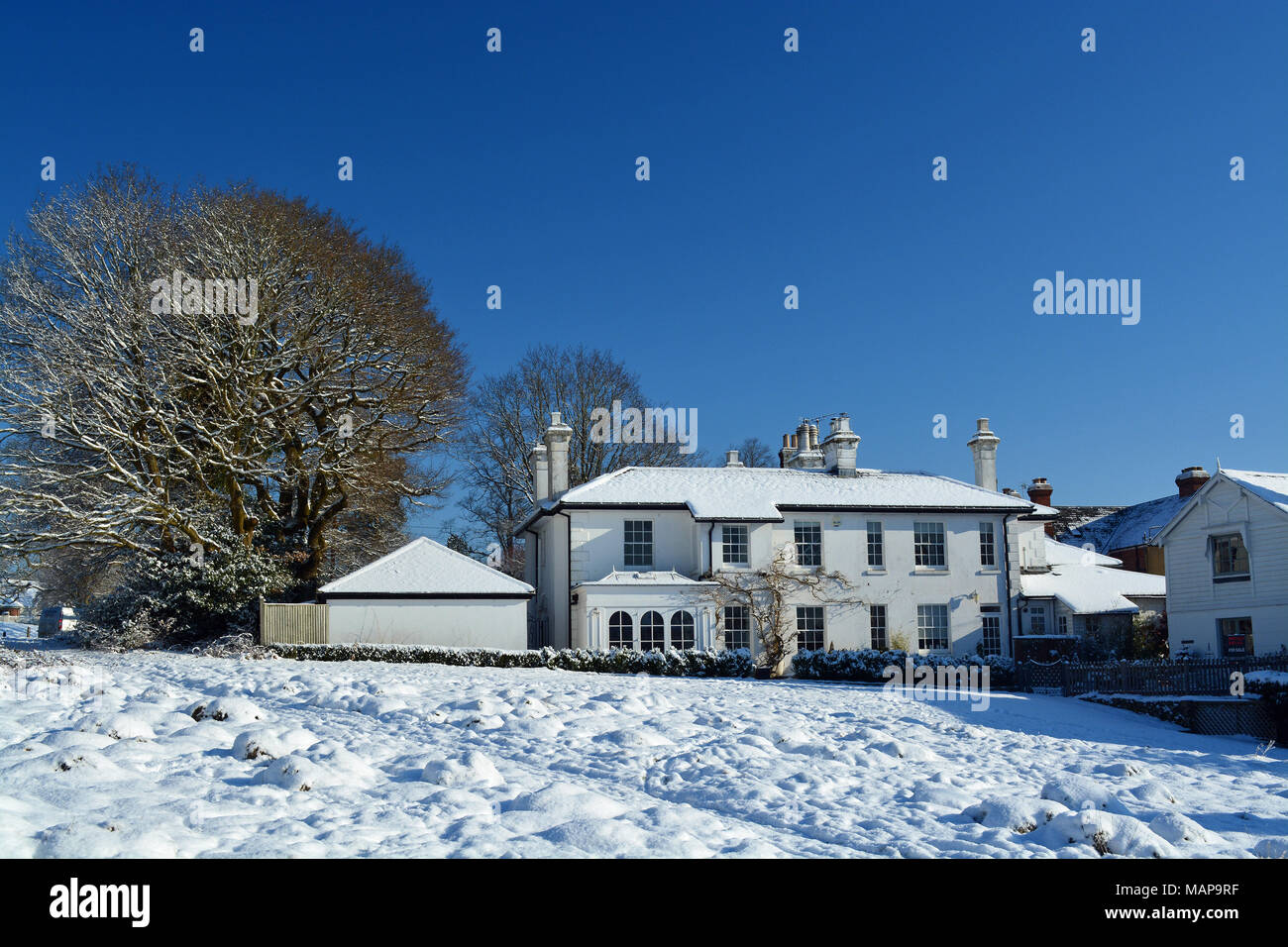 Southborough nella neve Foto Stock