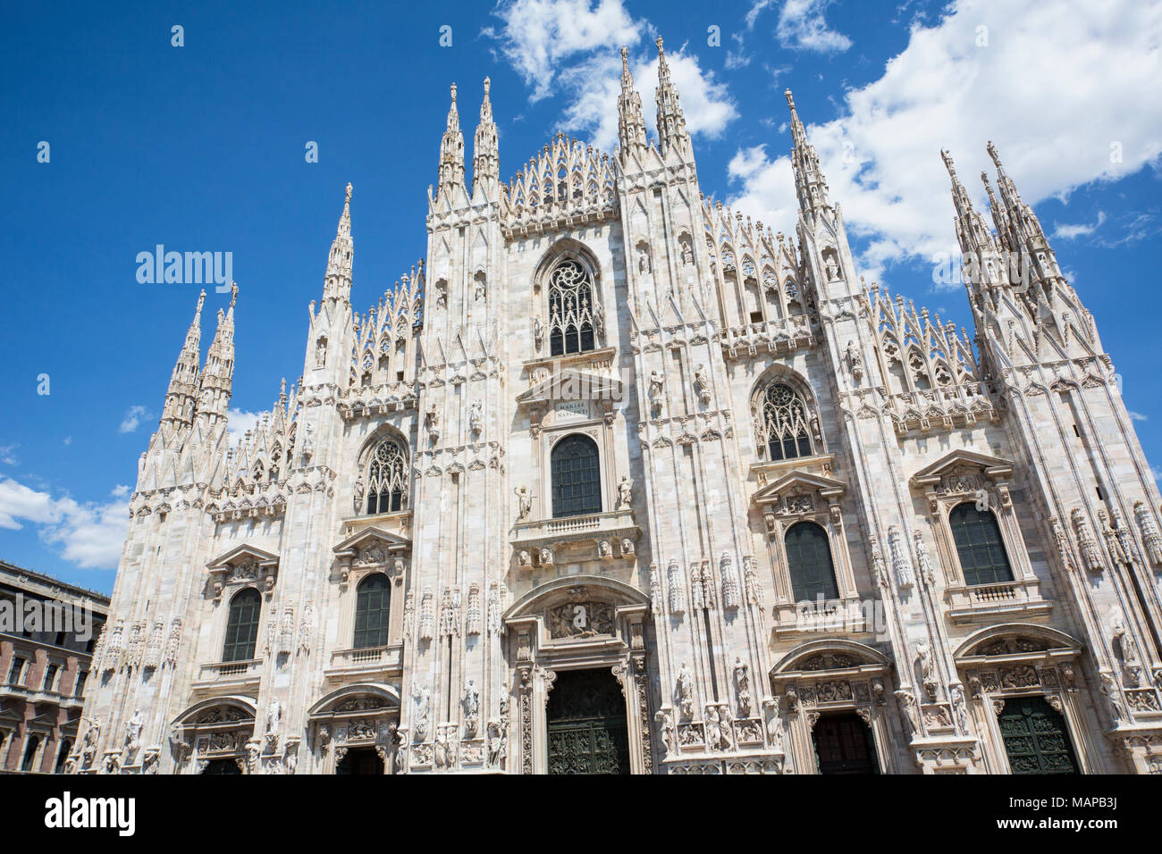 Milano, Provincia di Milano, lombardia, italia. Facciata del Duomo, o la Cattedrale in Piazza del Duomo. Foto Stock