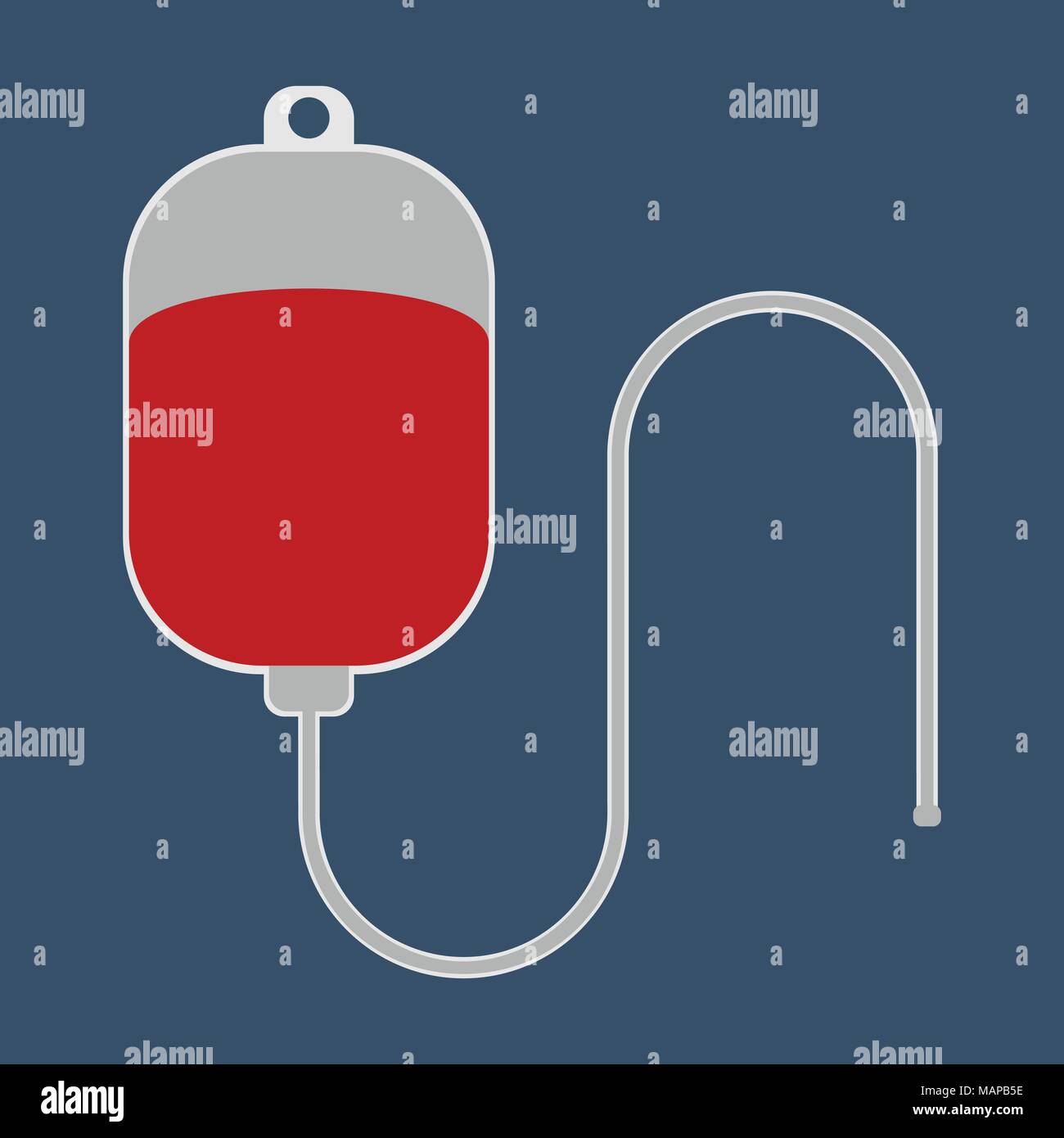 Dropper con sangue. Scopo medico icona piatta. Illustrazione Vettoriale Illustrazione Vettoriale