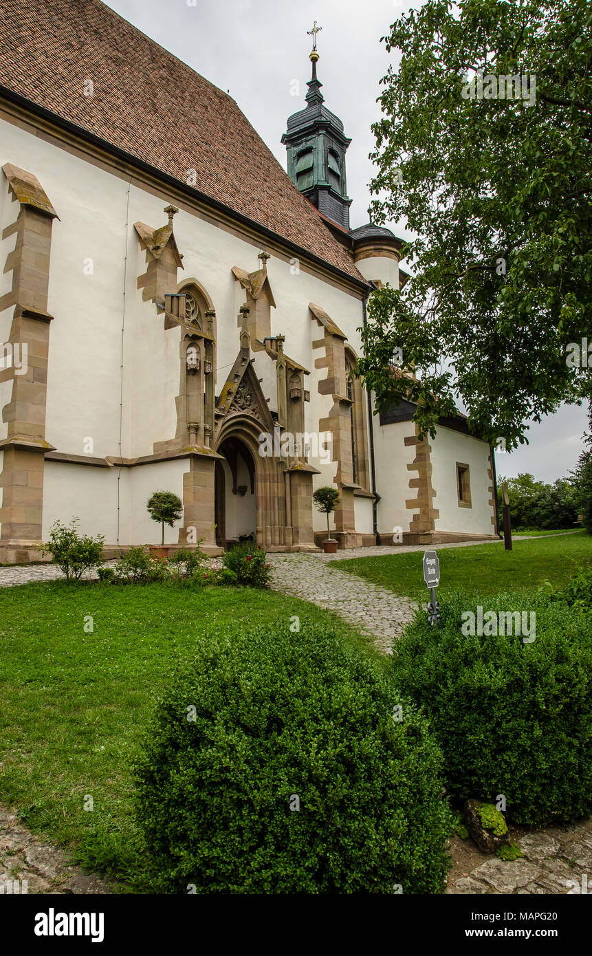 Chiesa di pellegrinaggio Maria im Weingarten (St. Maria in Vigna) vicino a Volkach in Franconia Foto Stock