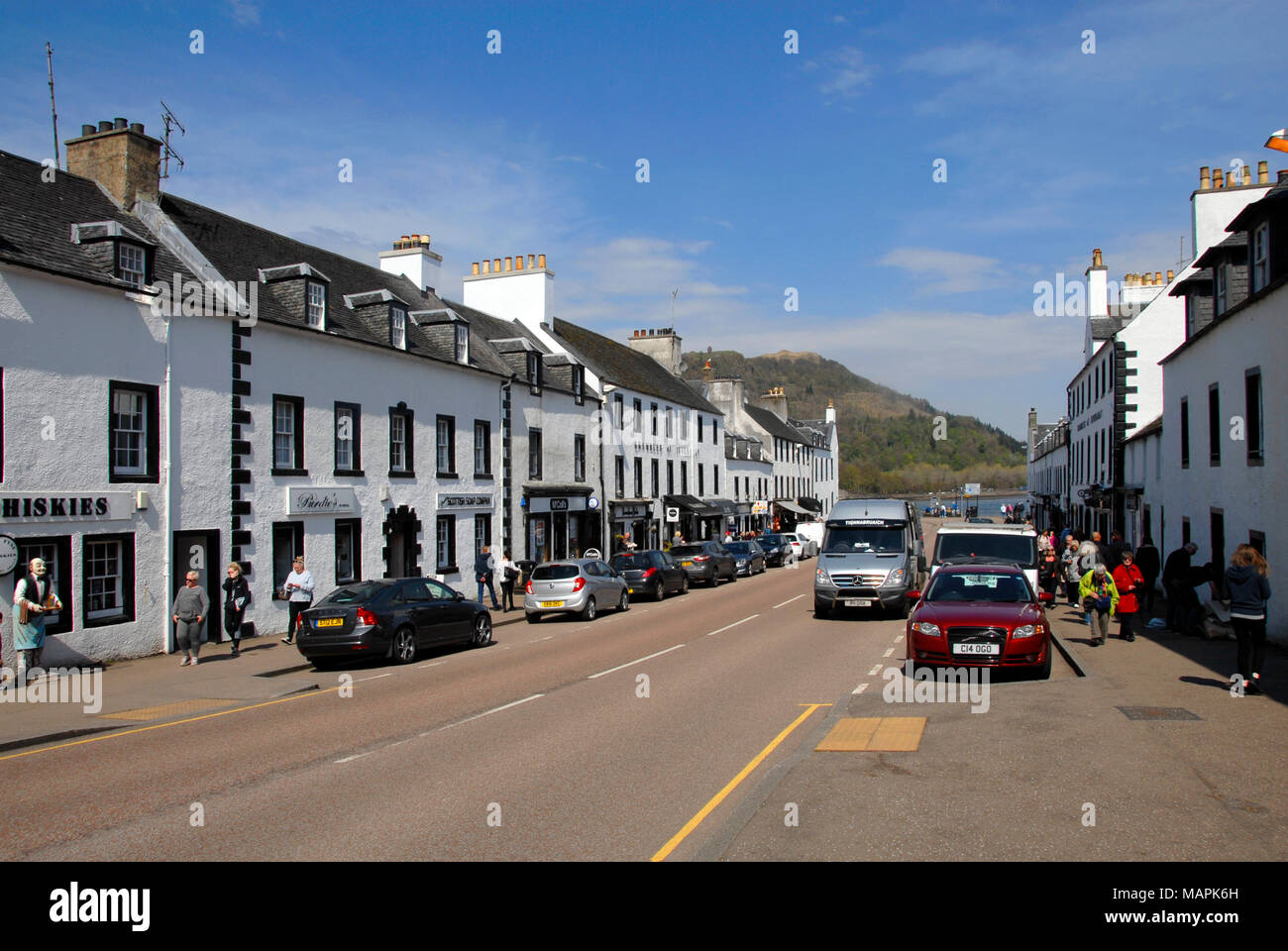 Strada principale Est (A38), Inveraray, Scozia Foto Stock