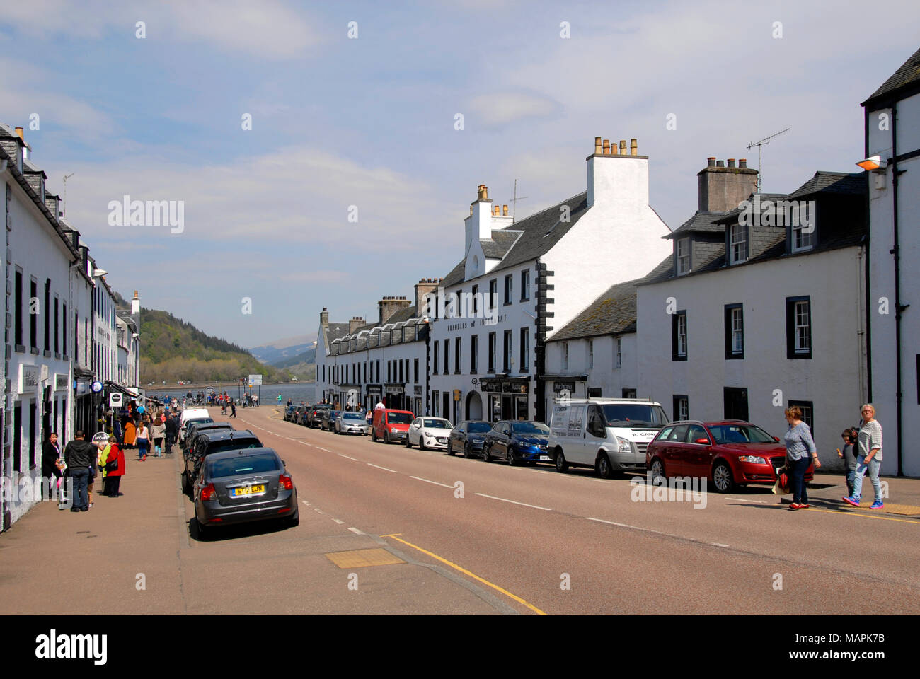 Strada principale Est (A38), Inveraray, Scozia Foto Stock