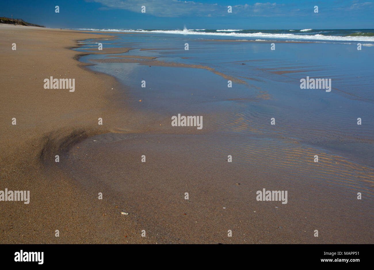 Spiaggia aperta, Canaveral National Seashore, Florida Foto Stock