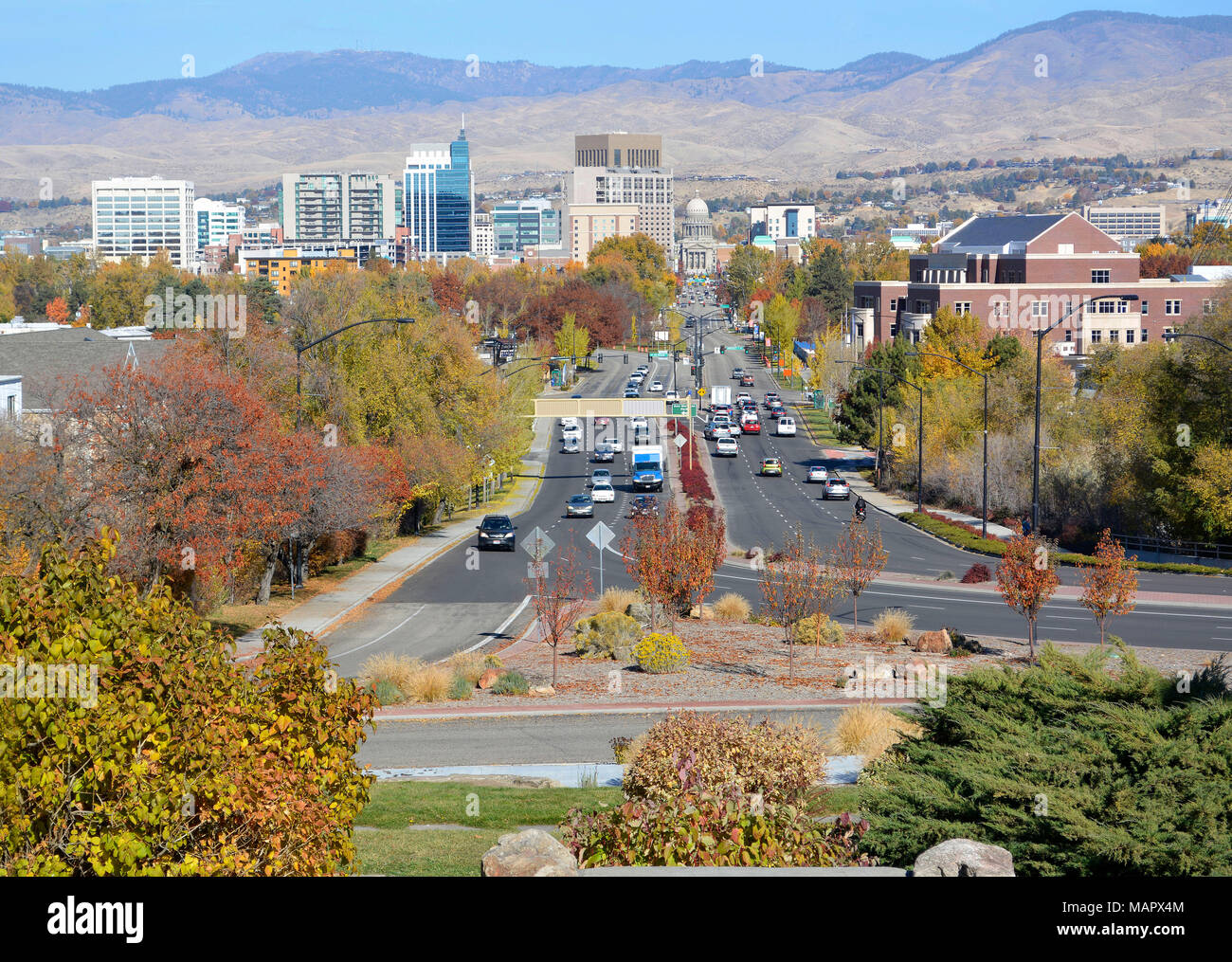 Boise Downtown dal deposito Foto Stock
