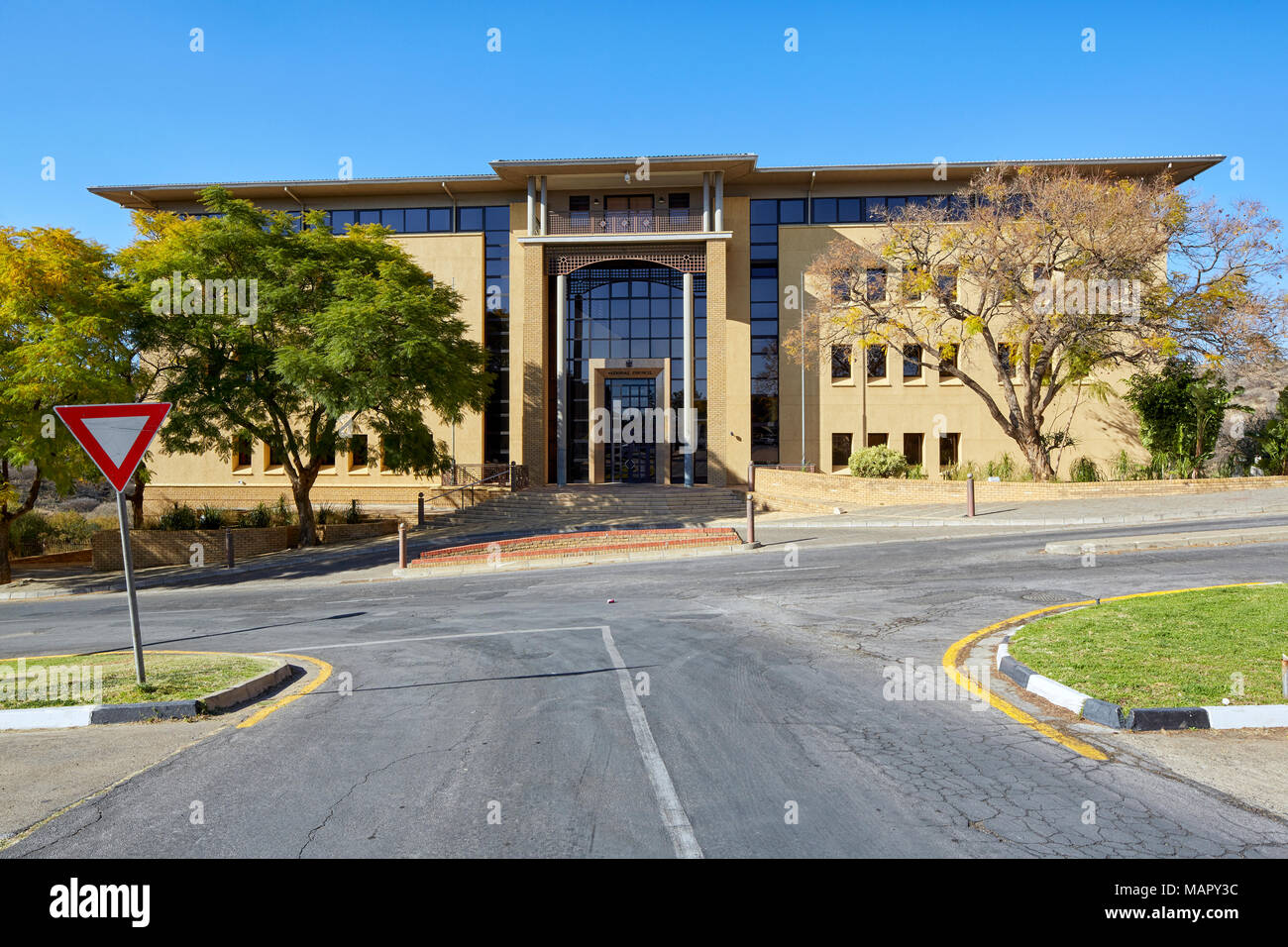 Consiglio Nazionale edificio a Windhoek, Namibia, Africa Foto Stock