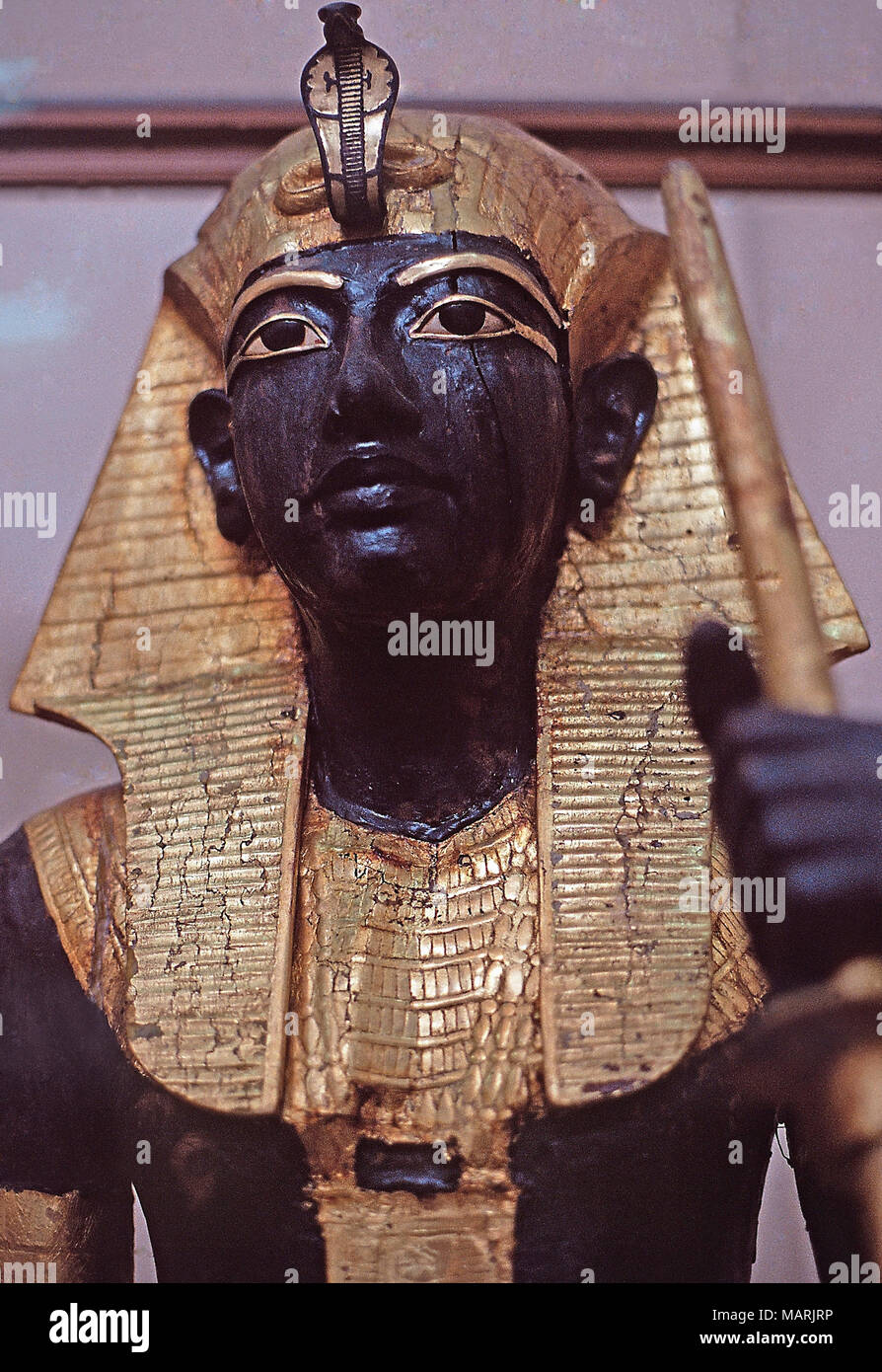 Statua di Tutankhamon,Grand Museo Egizio,Giza Foto Stock