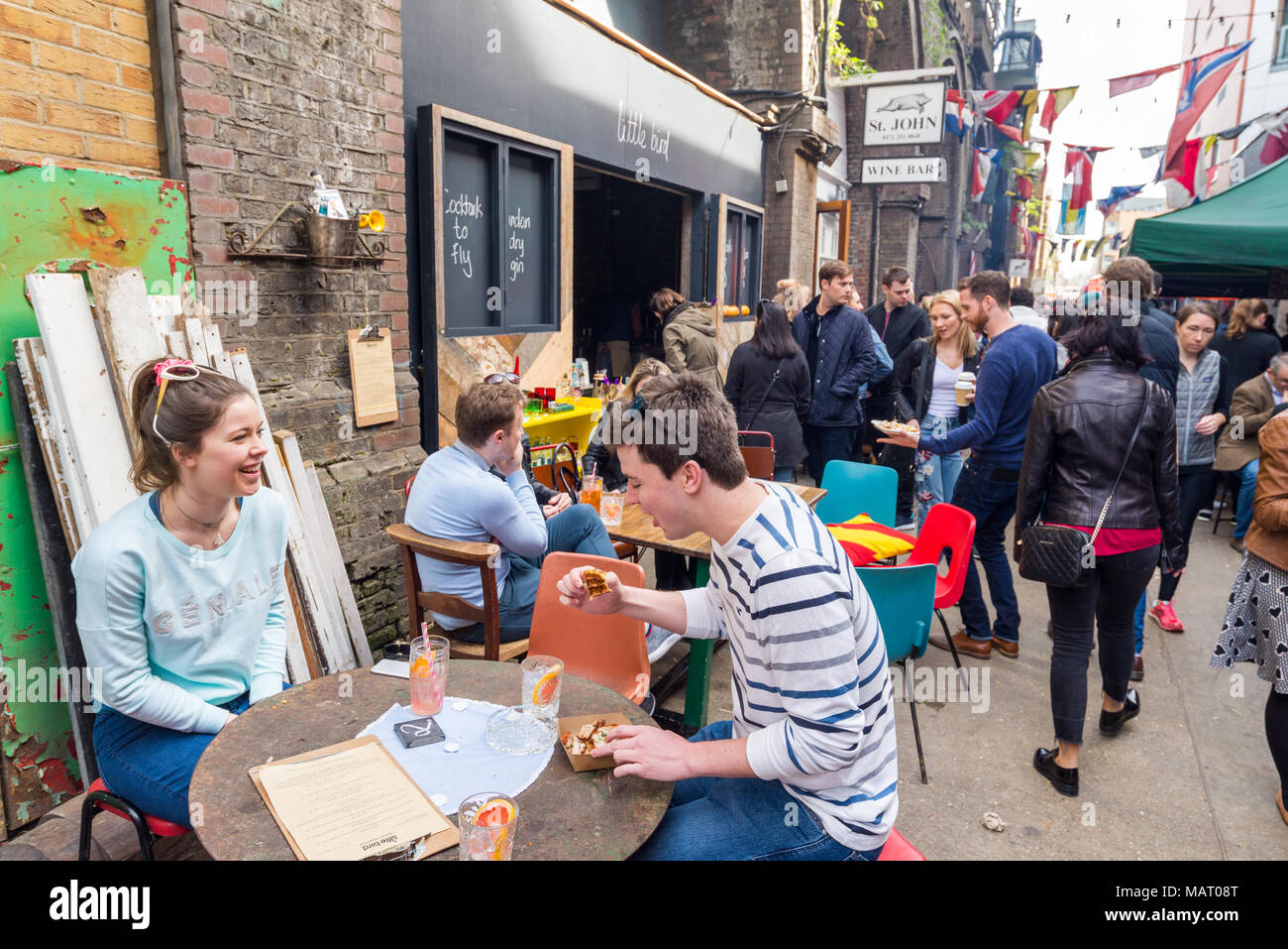 Maltby Street Market, Bermondsey, London, Regno Unito Foto Stock