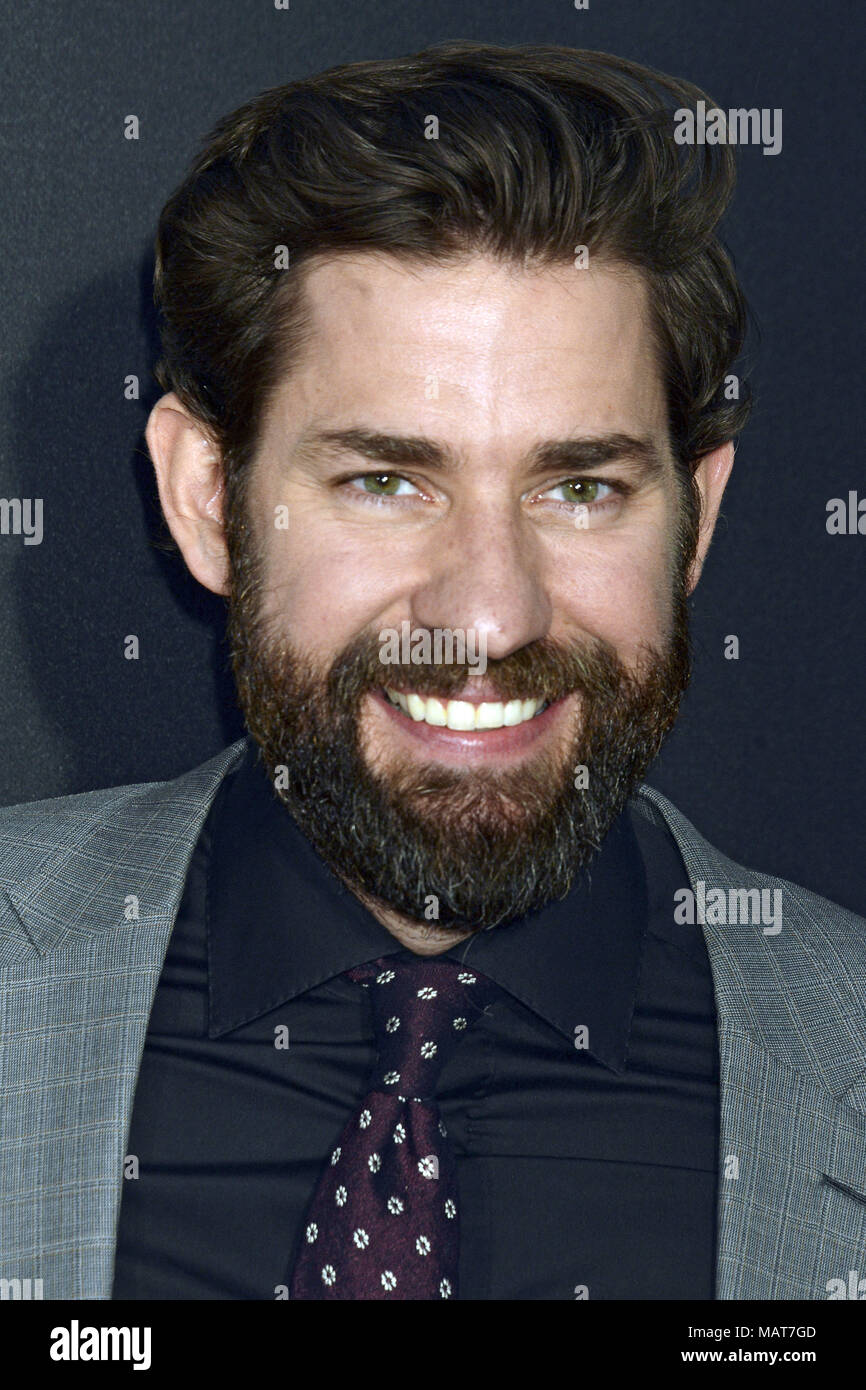 John Krasinski frequentando il 'un posto tranquillo' premiere a AMC Lincoln Square il 2 aprile 2018 nella città di New York. | Verwendung weltweit Foto Stock