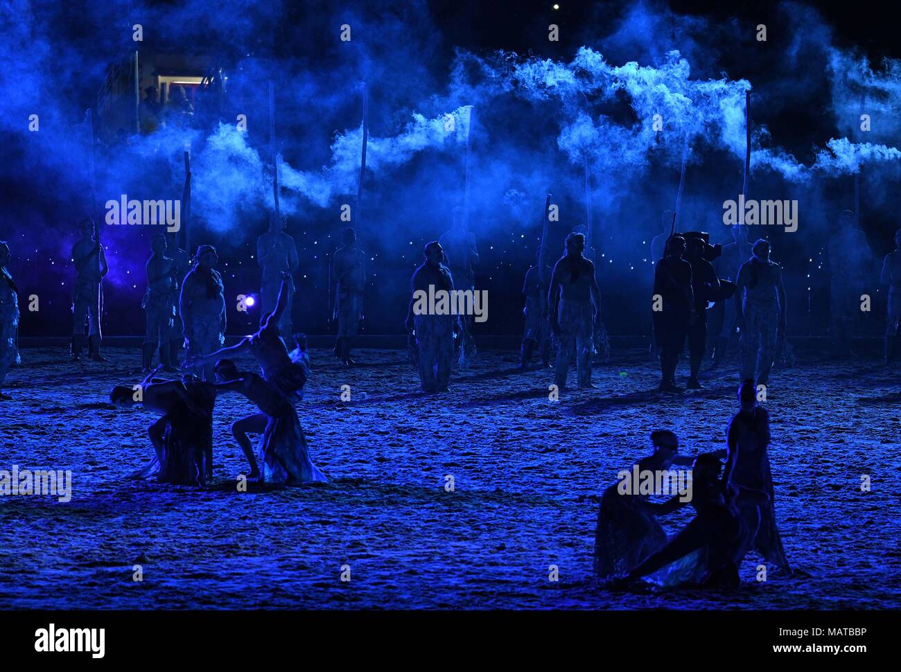 Queensland. Australia. 4 apr, 2018. . Cerimonia di apertura. XXI Giochi del Commonwealth. Carrara Stadium. Costa d'Oro 2018. Queensland. Australia. 04/04/2018. Credito: Sport In immagini/Alamy Live News Foto Stock