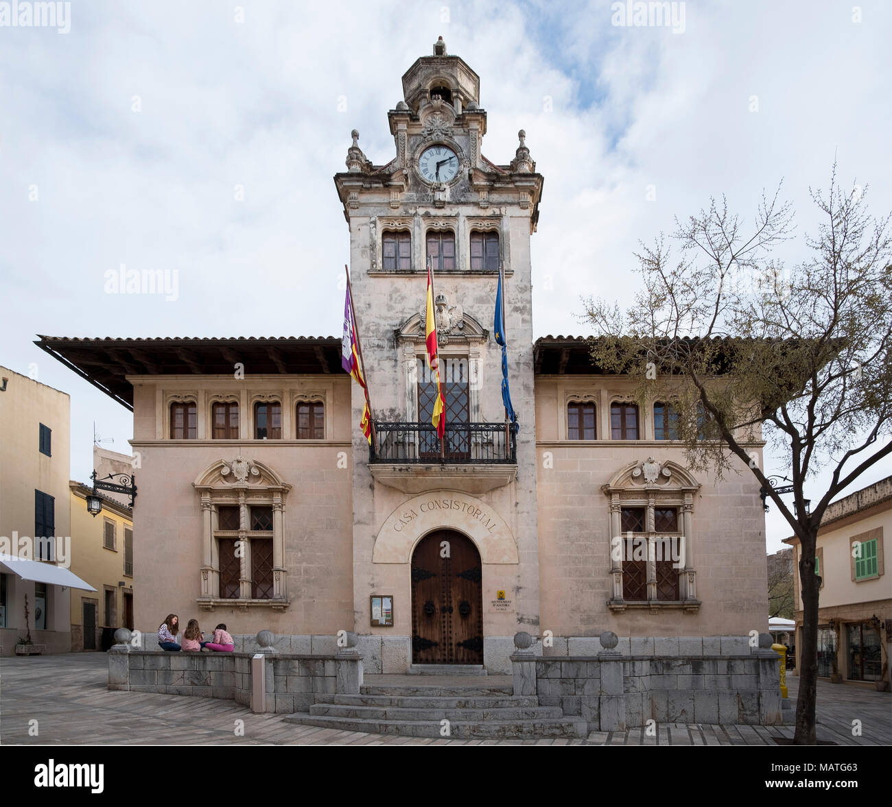 Maiorca Alcudia, Rathaus von 1523 Foto Stock