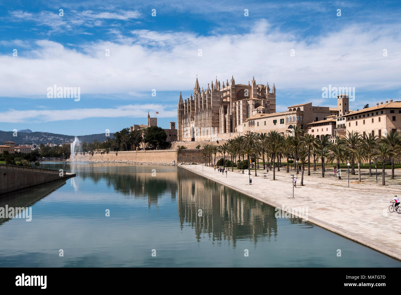 Mallorca, Palma de Mallorca, Kathedrale La Seu, Blick von Südosten Foto Stock