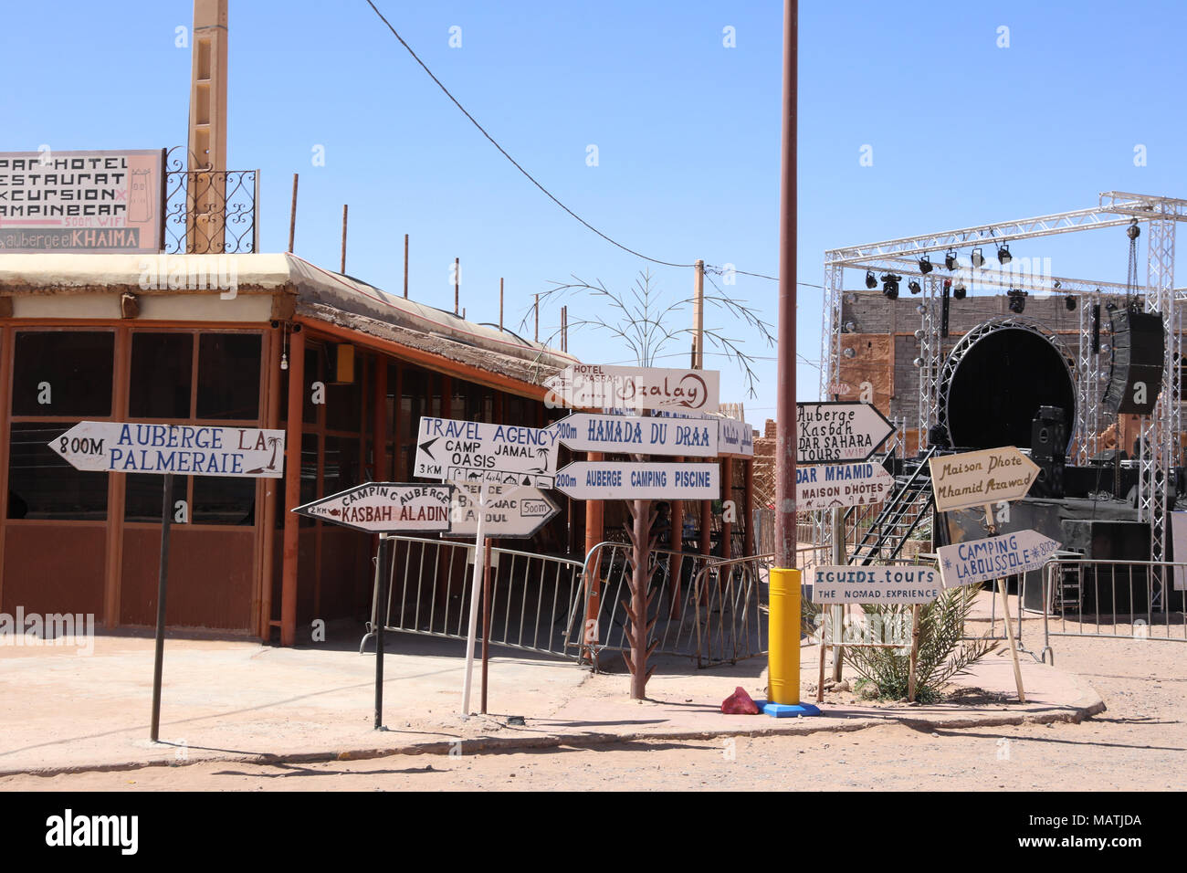 La XV edizione del Festival Internazionale di nomadi (15eme festival des nomades) 22 - 24 marzo 2018, M'Hamad El Ghizlane, Zagora, Marocco. La festa annuale Foto Stock