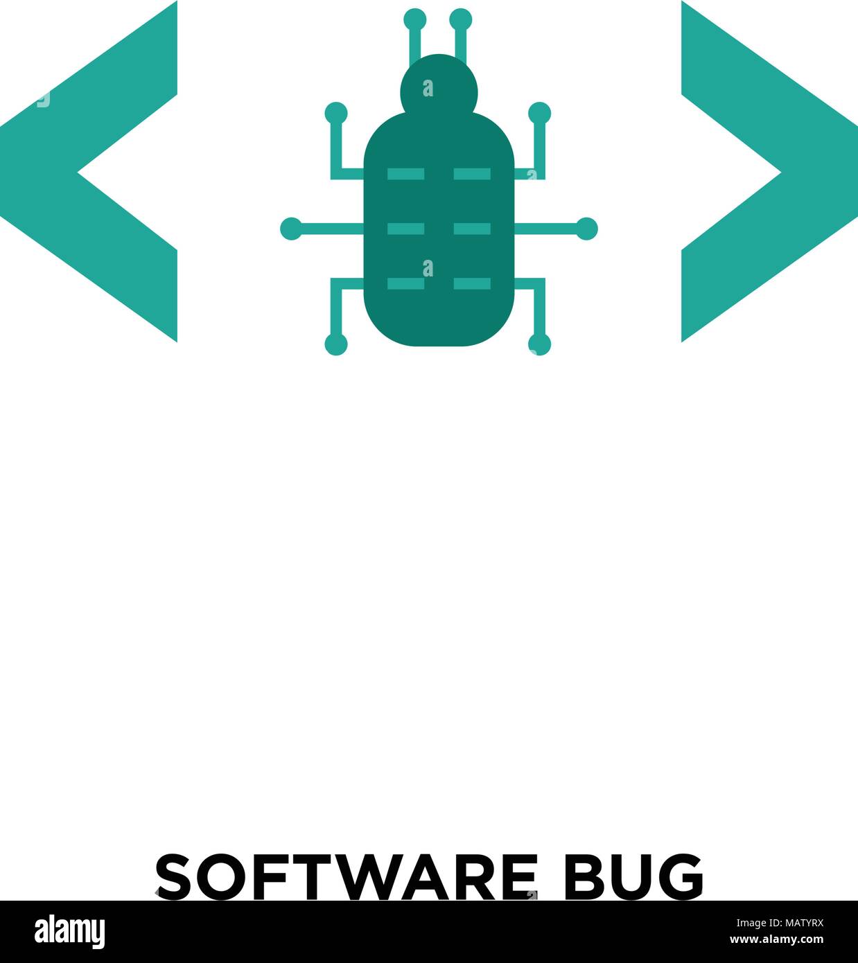 Bug software icona isolati su sfondo bianco per il web, mobili e progettazione di app Illustrazione Vettoriale