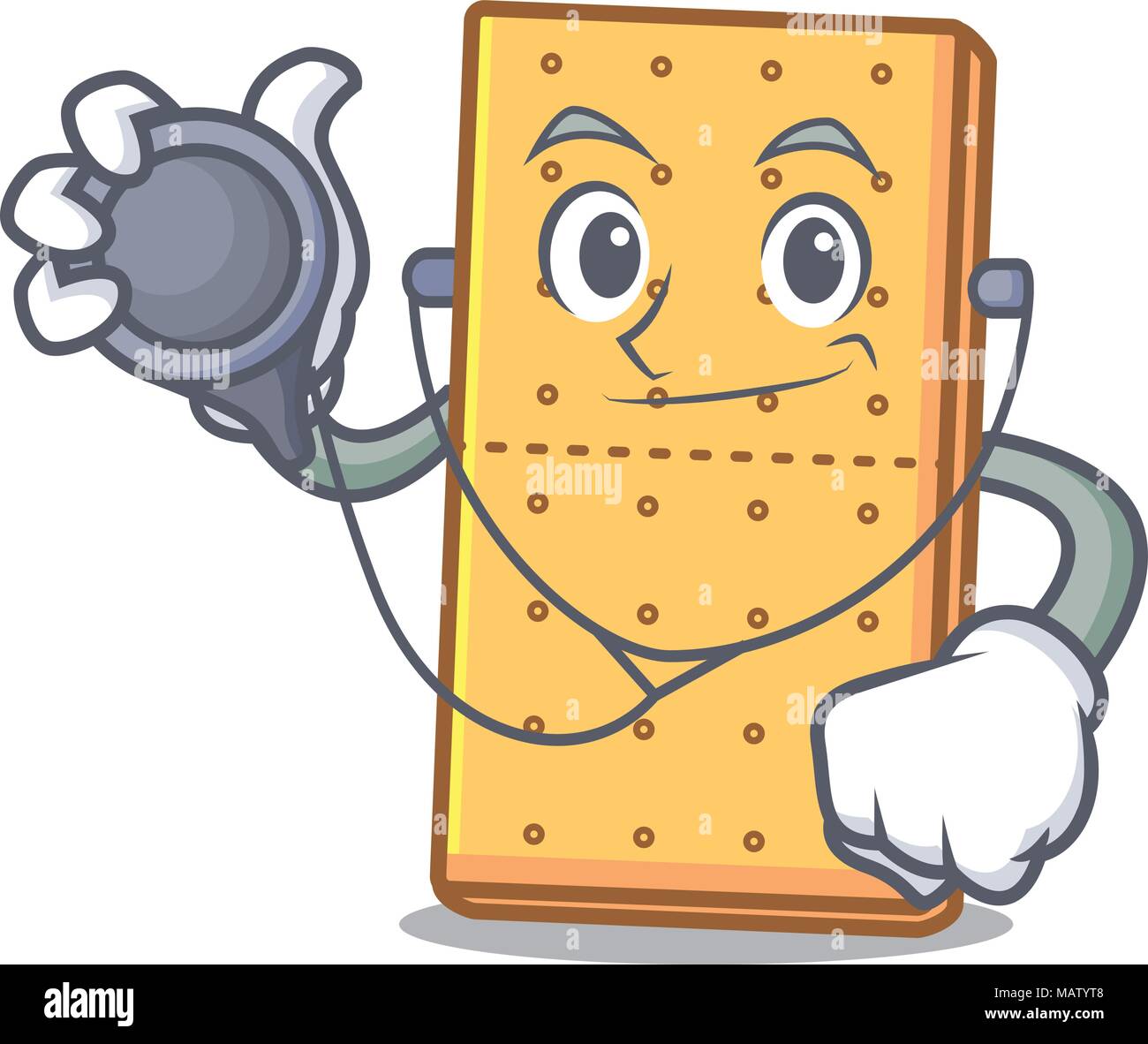 Dottor graham cookies personaggio cartoon Illustrazione Vettoriale