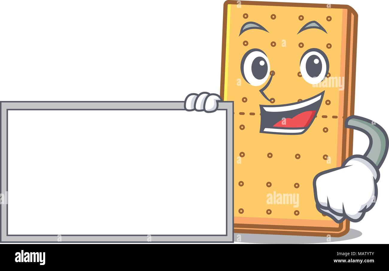 Con scheda graham cookies personaggio cartoon Illustrazione Vettoriale