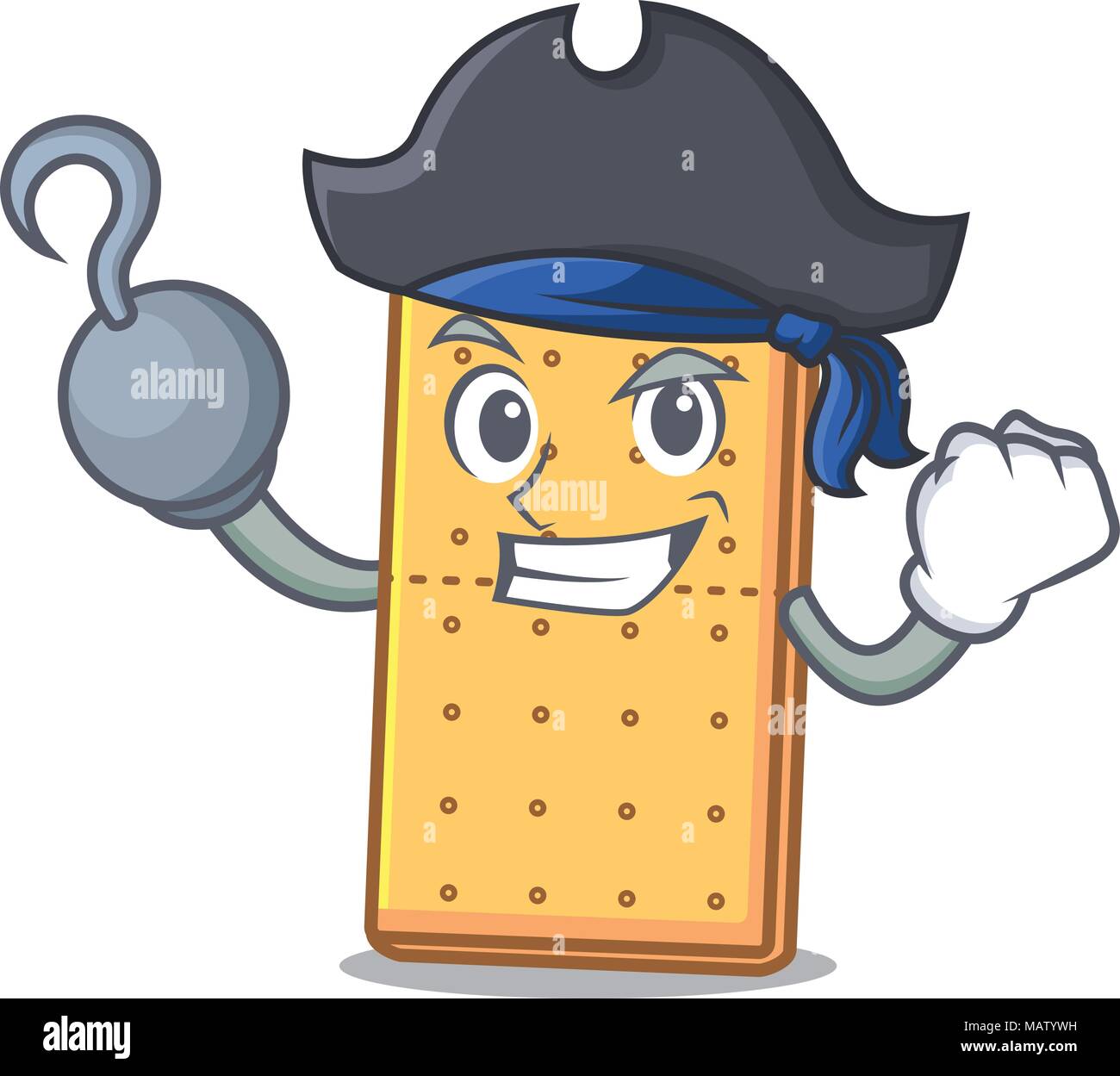Pirate graham cookies personaggio cartoon Illustrazione Vettoriale