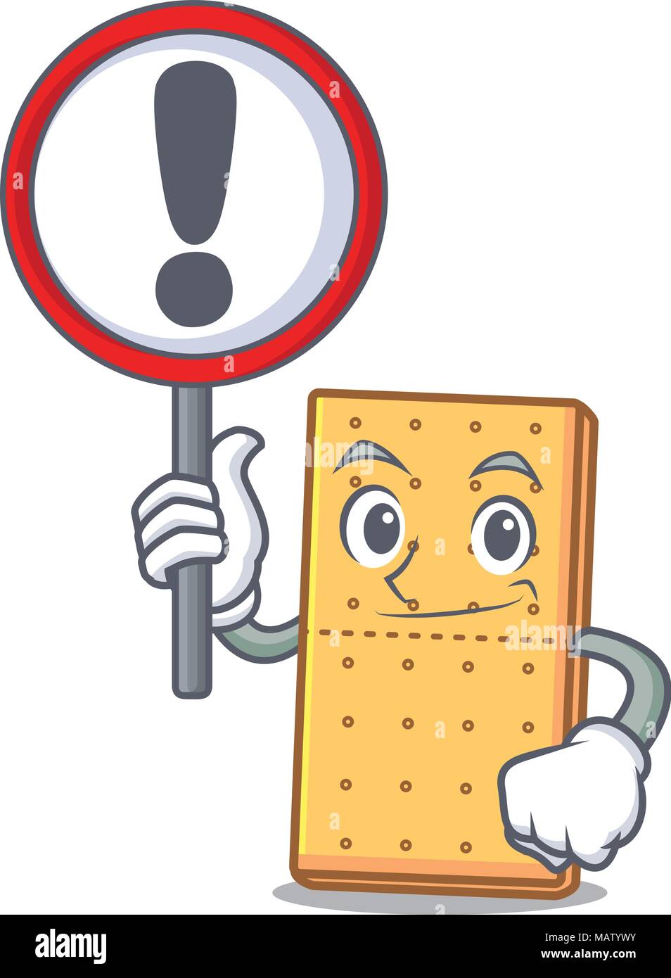 Con segno graham cookies personaggio cartoon Illustrazione Vettoriale