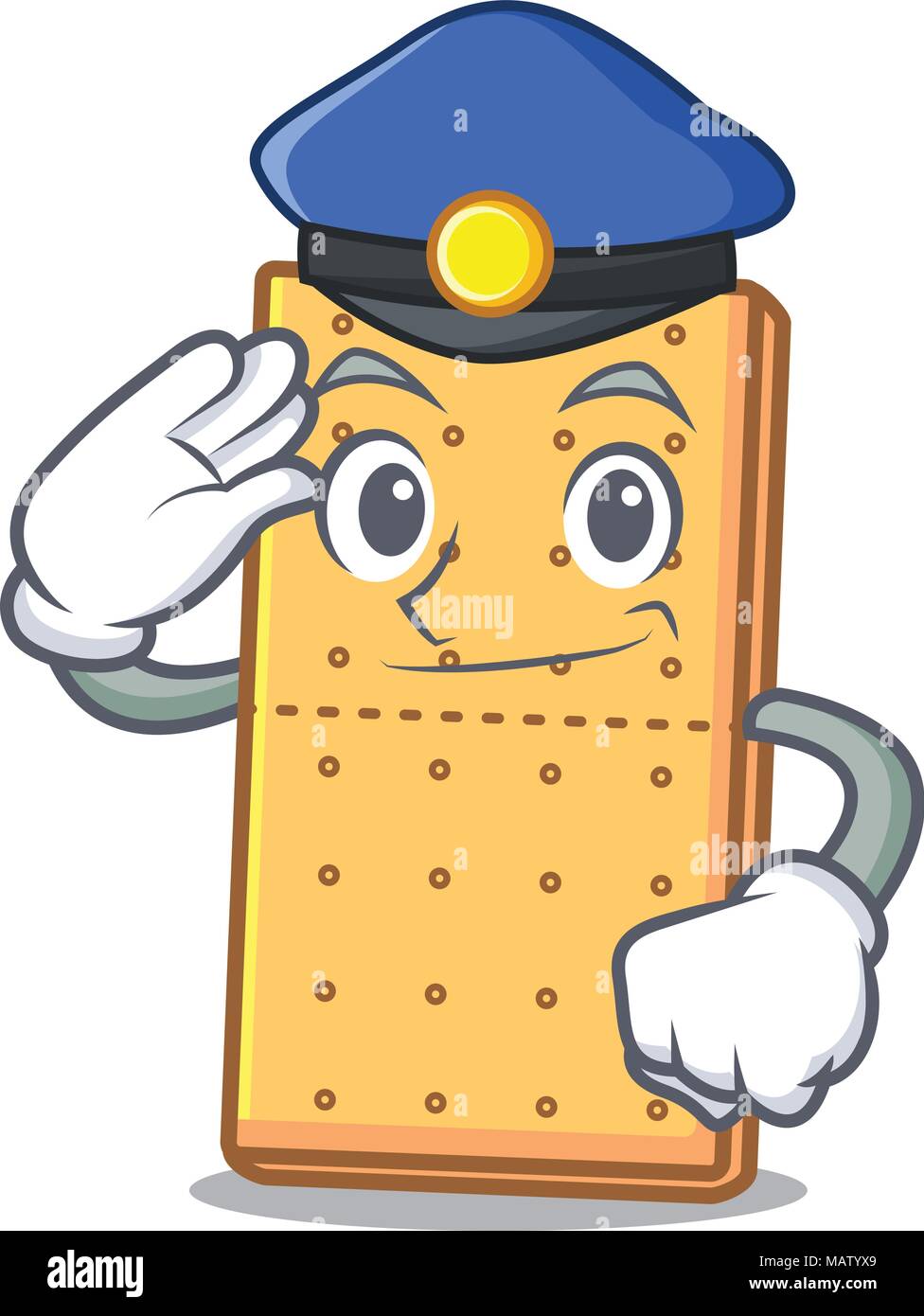 La polizia graham cookies personaggio cartoon Illustrazione Vettoriale
