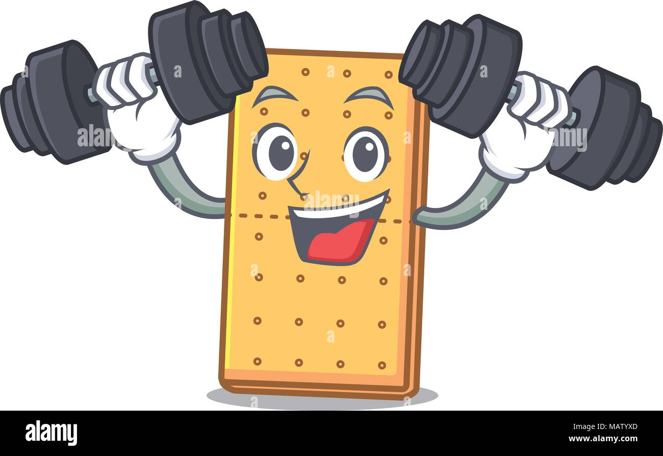 Graham Fitness cookies personaggio cartoon Illustrazione Vettoriale