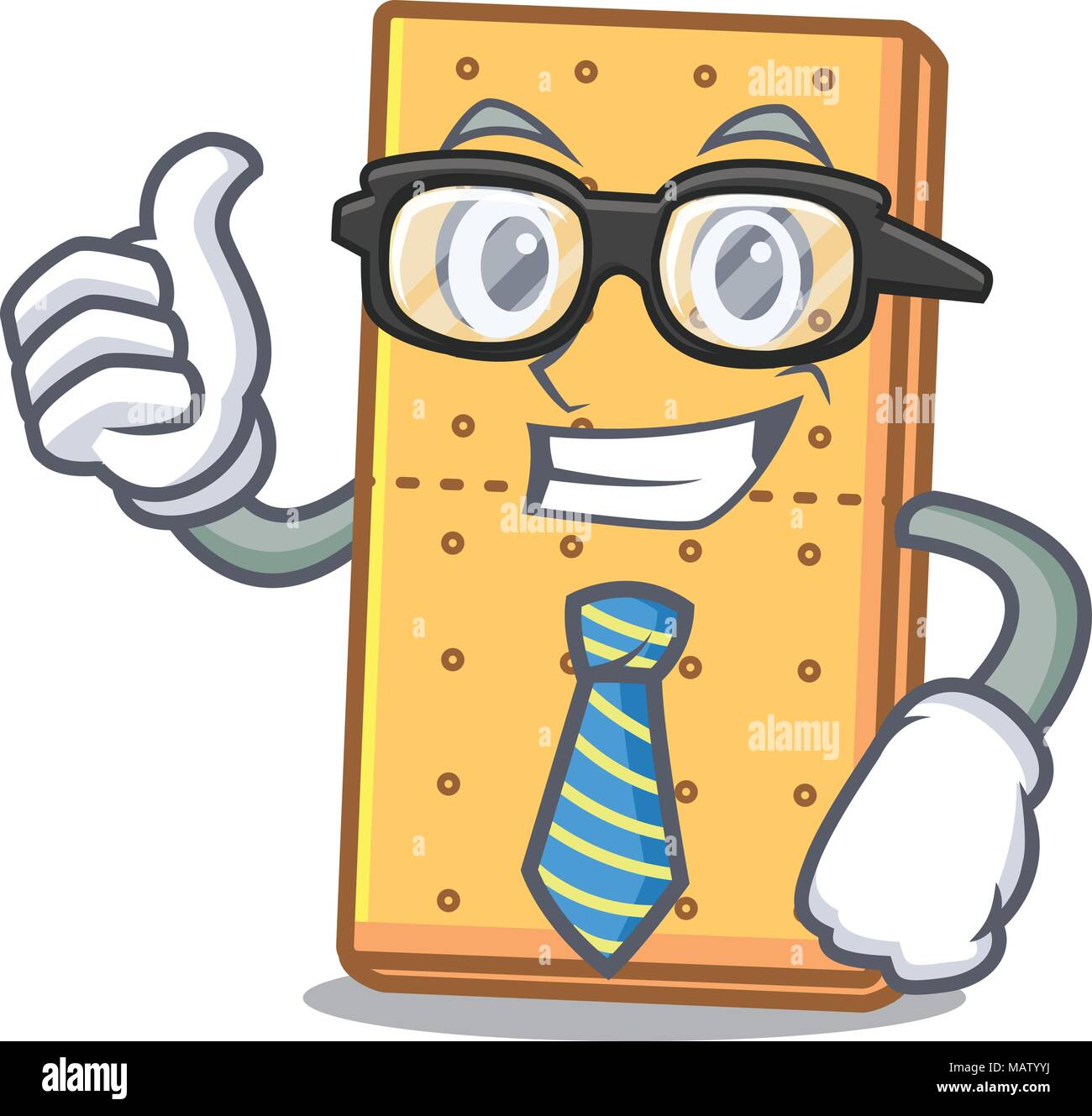 Imprenditore graham cookies personaggio cartoon Illustrazione Vettoriale