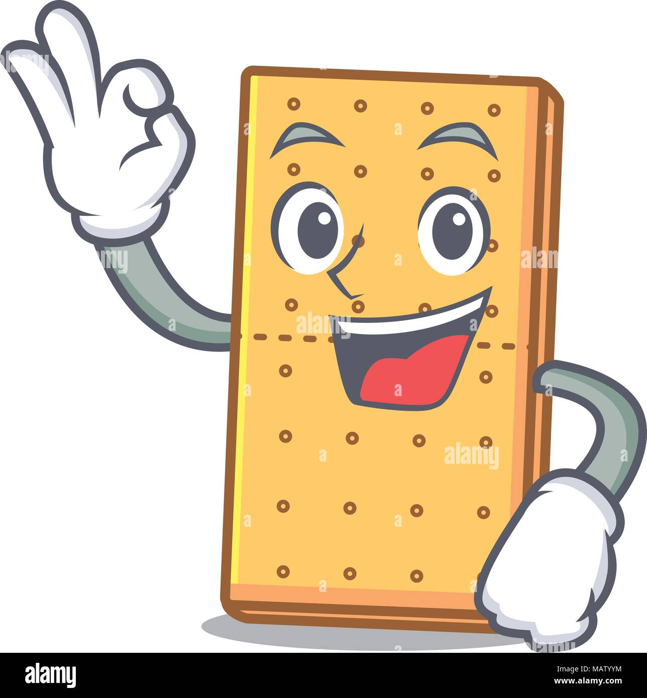 Okay graham cookies personaggio cartoon Illustrazione Vettoriale