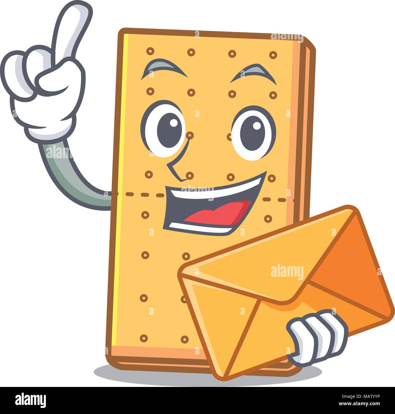 Busta graham cookies personaggio cartoon Illustrazione Vettoriale