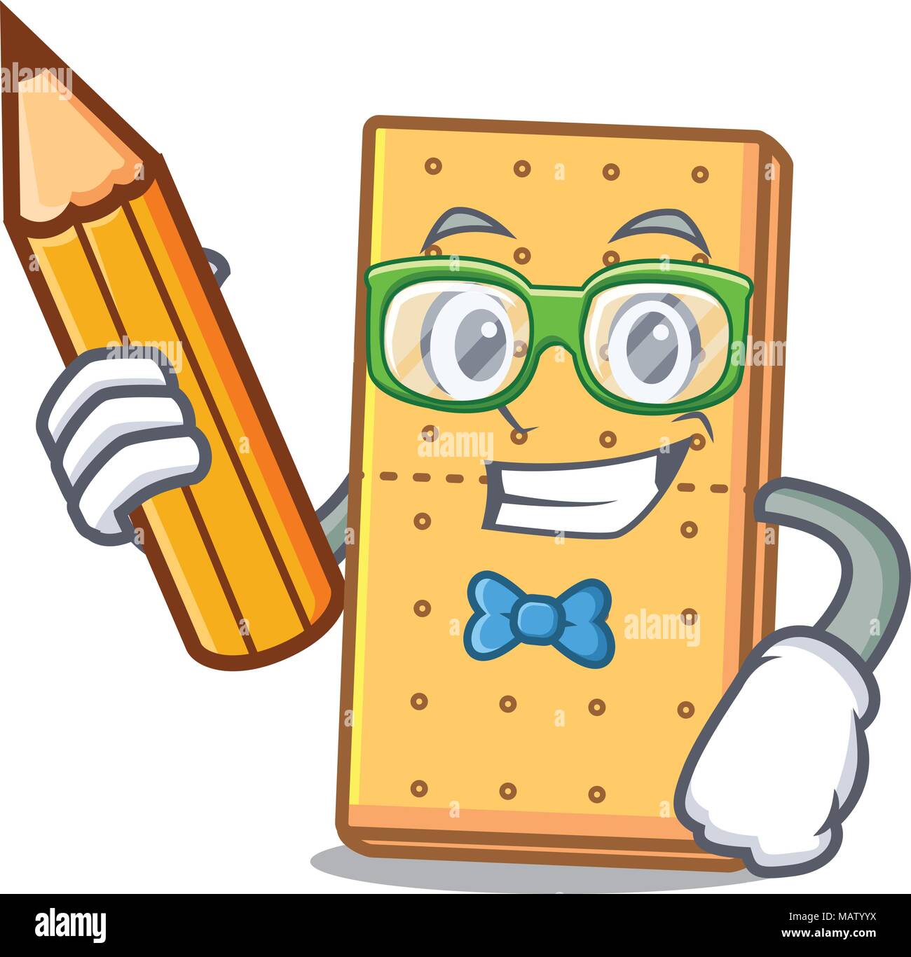 Studente graham cookies personaggio cartoon Illustrazione Vettoriale