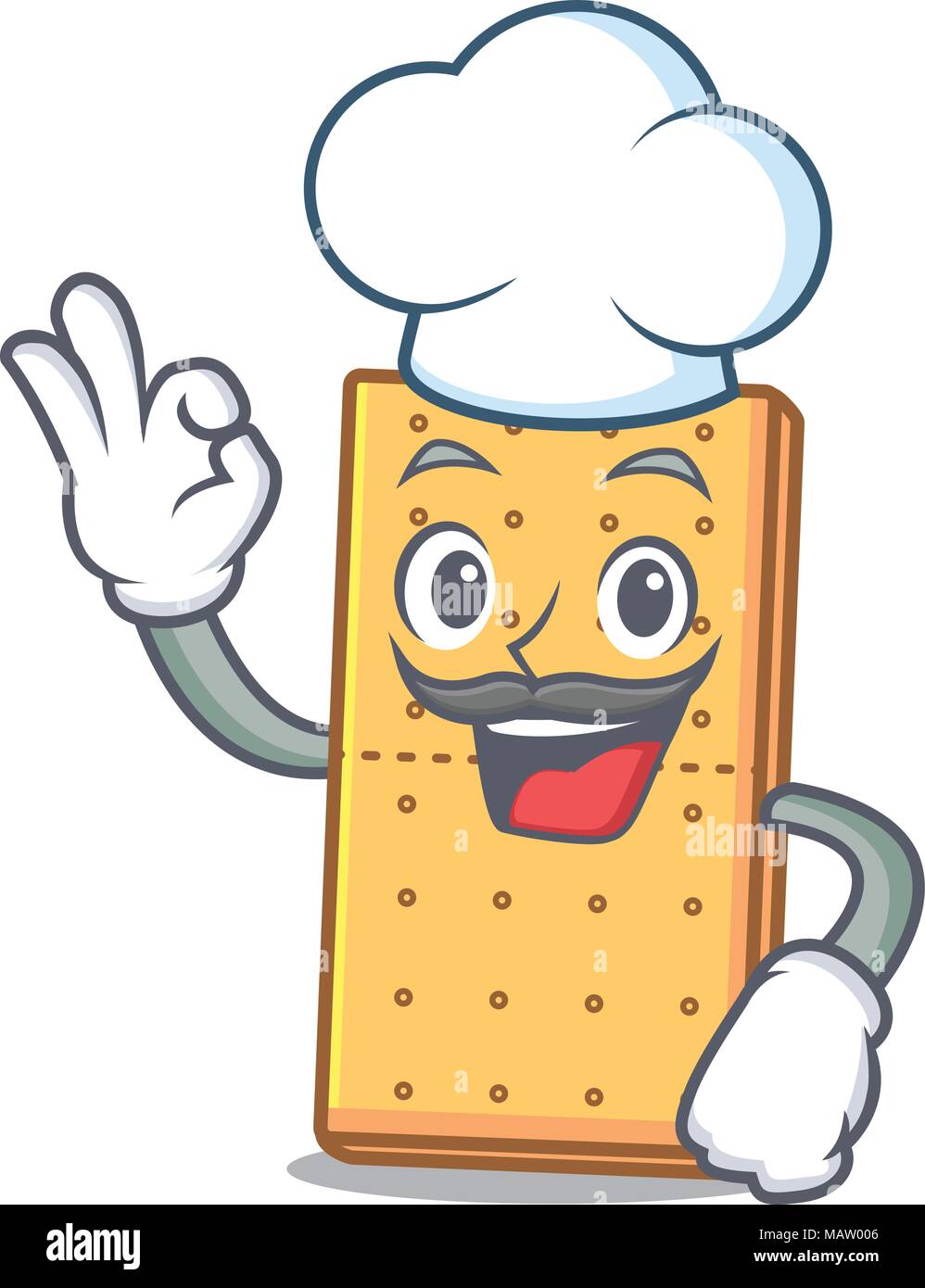 Lo Chef graham cookies personaggio cartoon Illustrazione Vettoriale