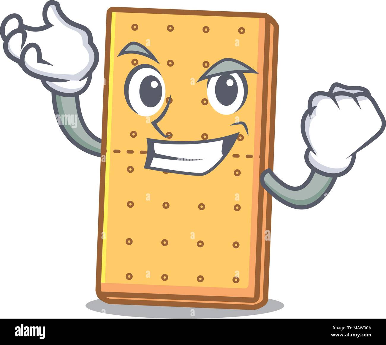 Successo graham cookies personaggio cartoon Illustrazione Vettoriale