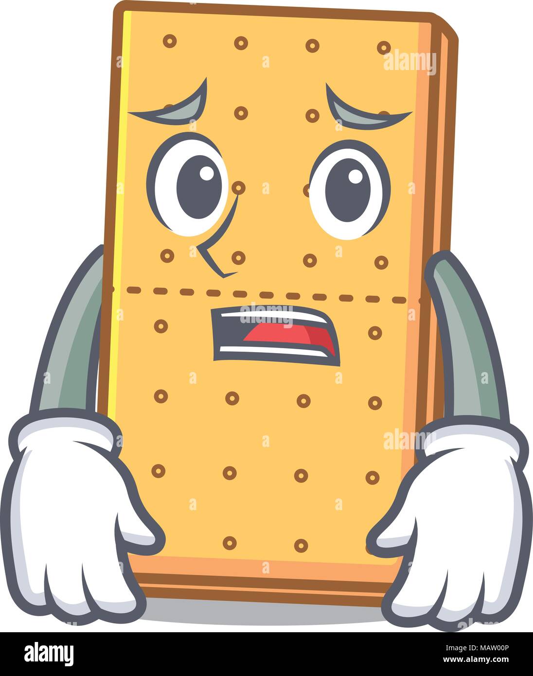 Paura graham cookies mascotte cartoon Illustrazione Vettoriale