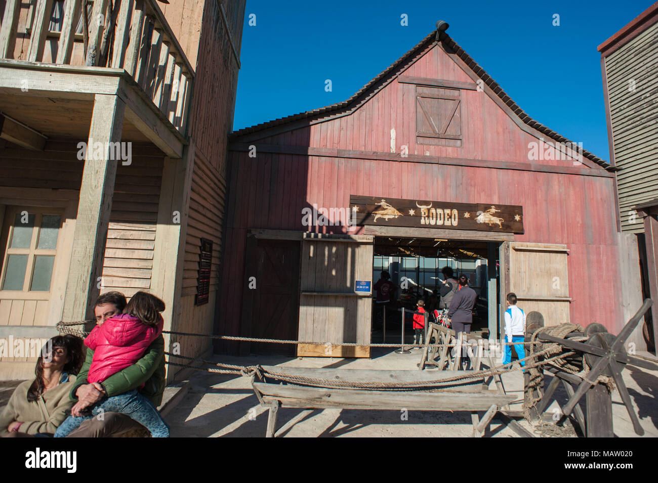 Roma. Parco dei divertimenti di Cinecittà World, Castel Romano. L'Italia. Foto Stock