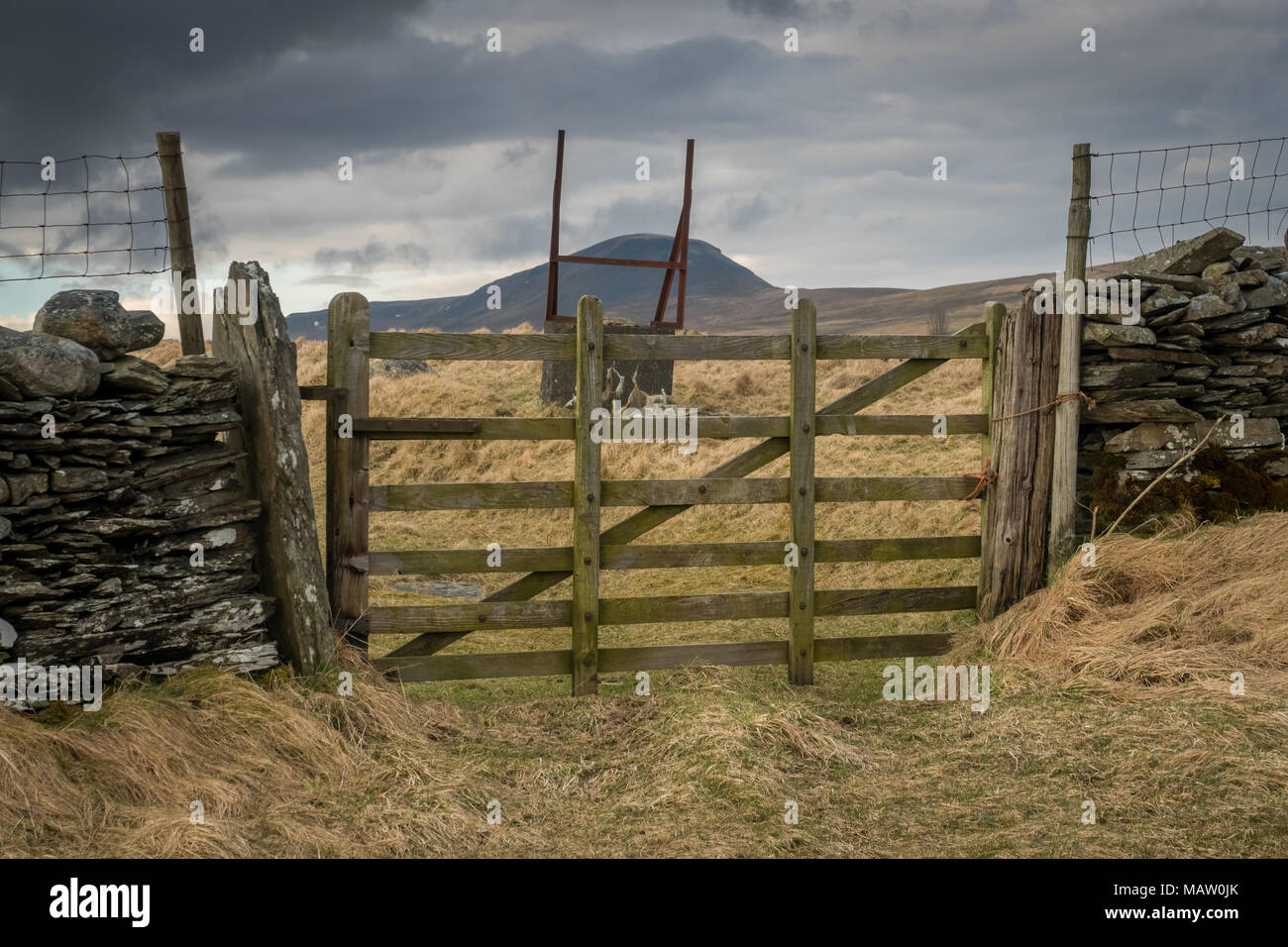 Settle e Ponte Helwith nel Yorkshire Dales Foto Stock