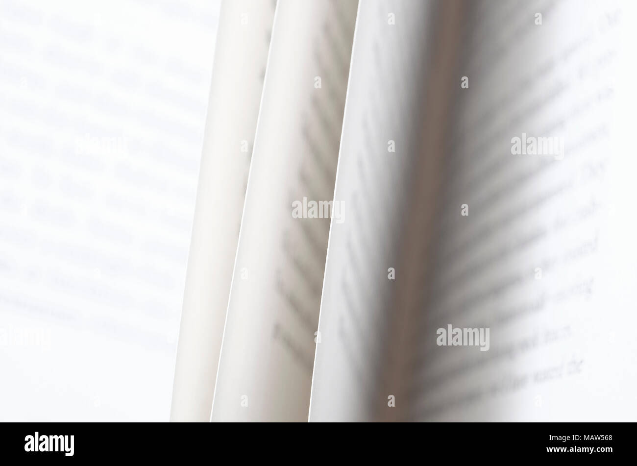 Prenota della colonna vertebrale con ventaglio pagine Foto Stock