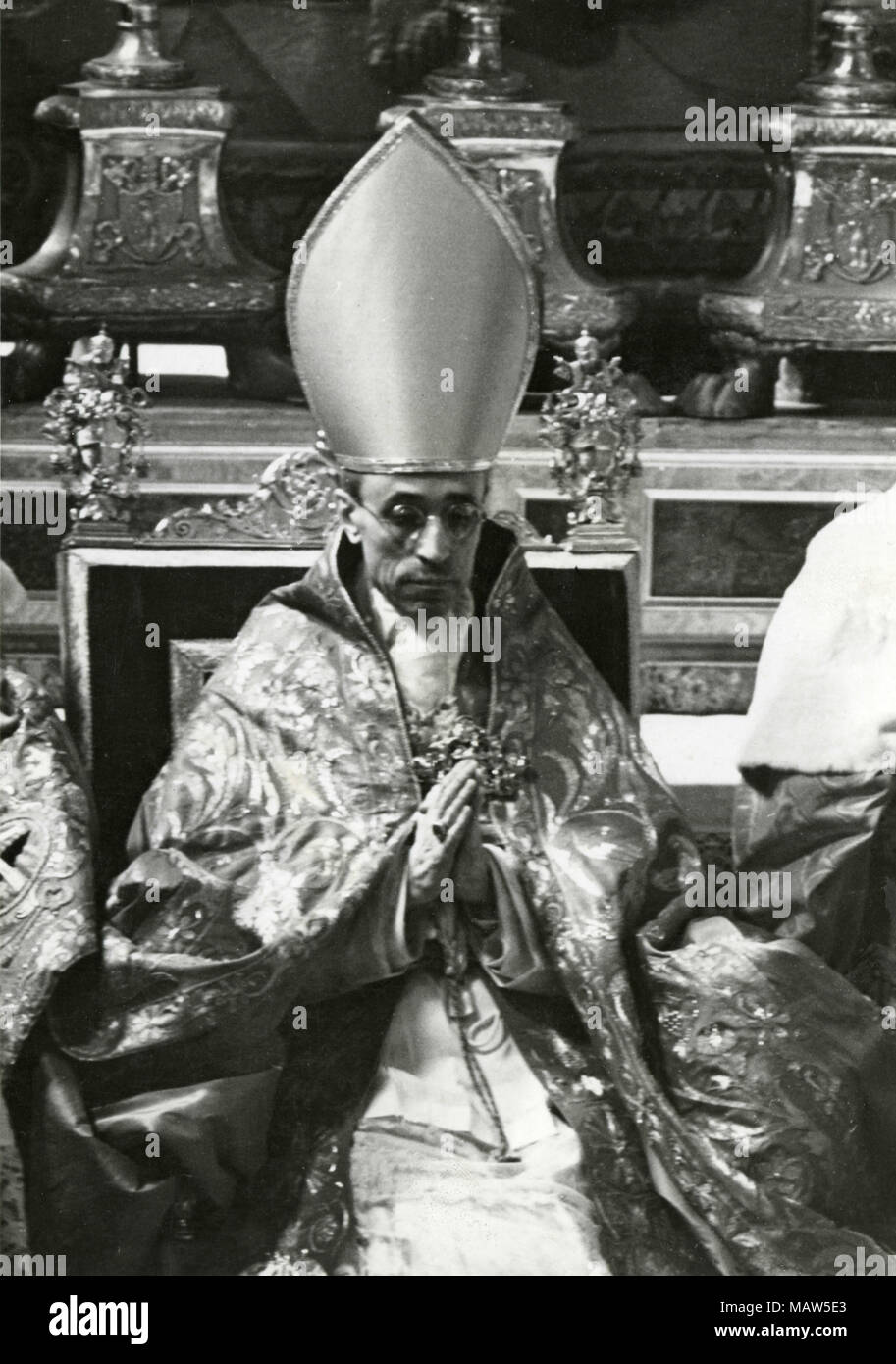 Il Papa Pio XII, Città del Vaticano 1950 Foto Stock