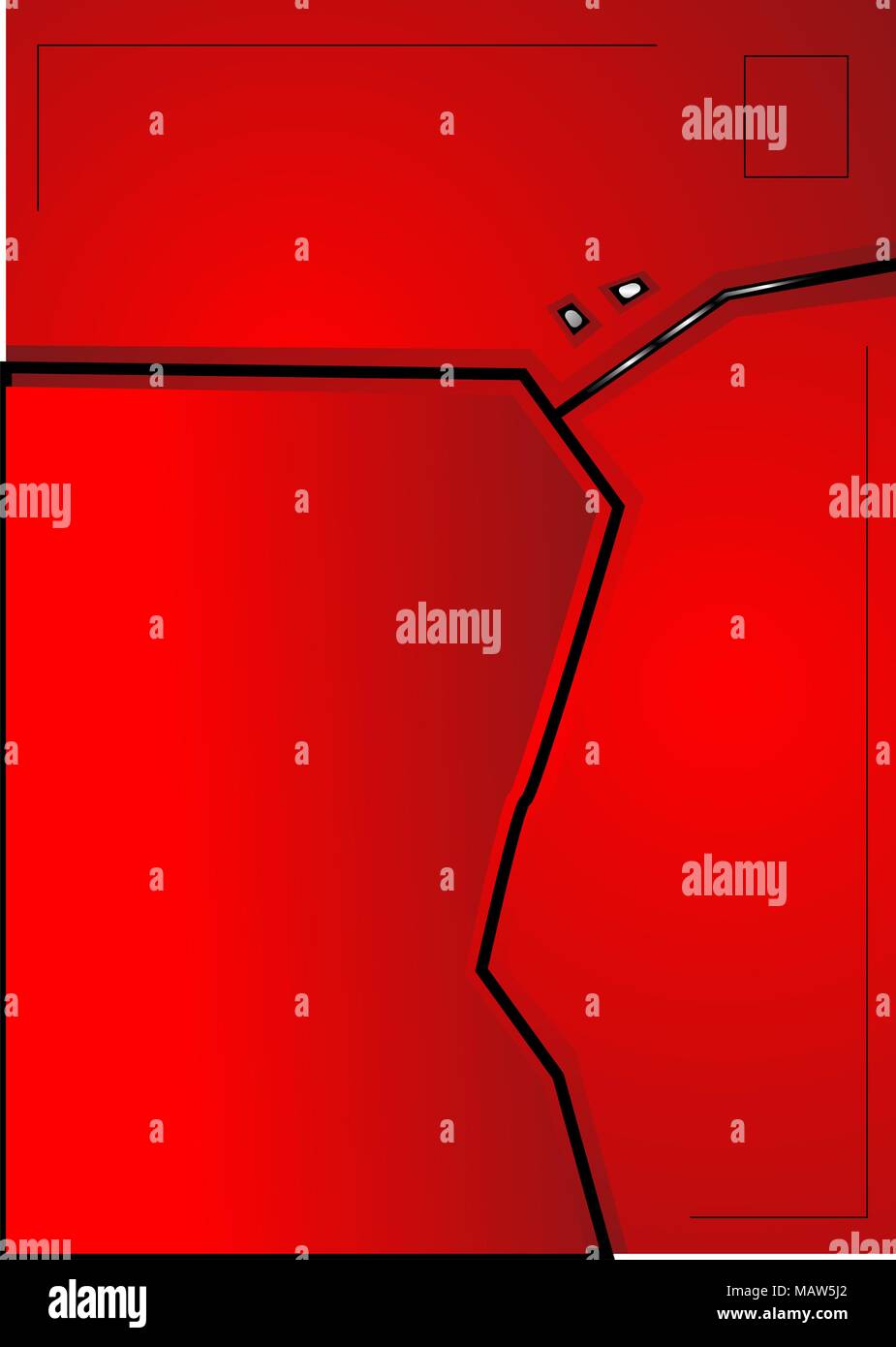 Rosso sfondo vettoriale suddiviso in frammenti, verticale Illustrazione Vettoriale