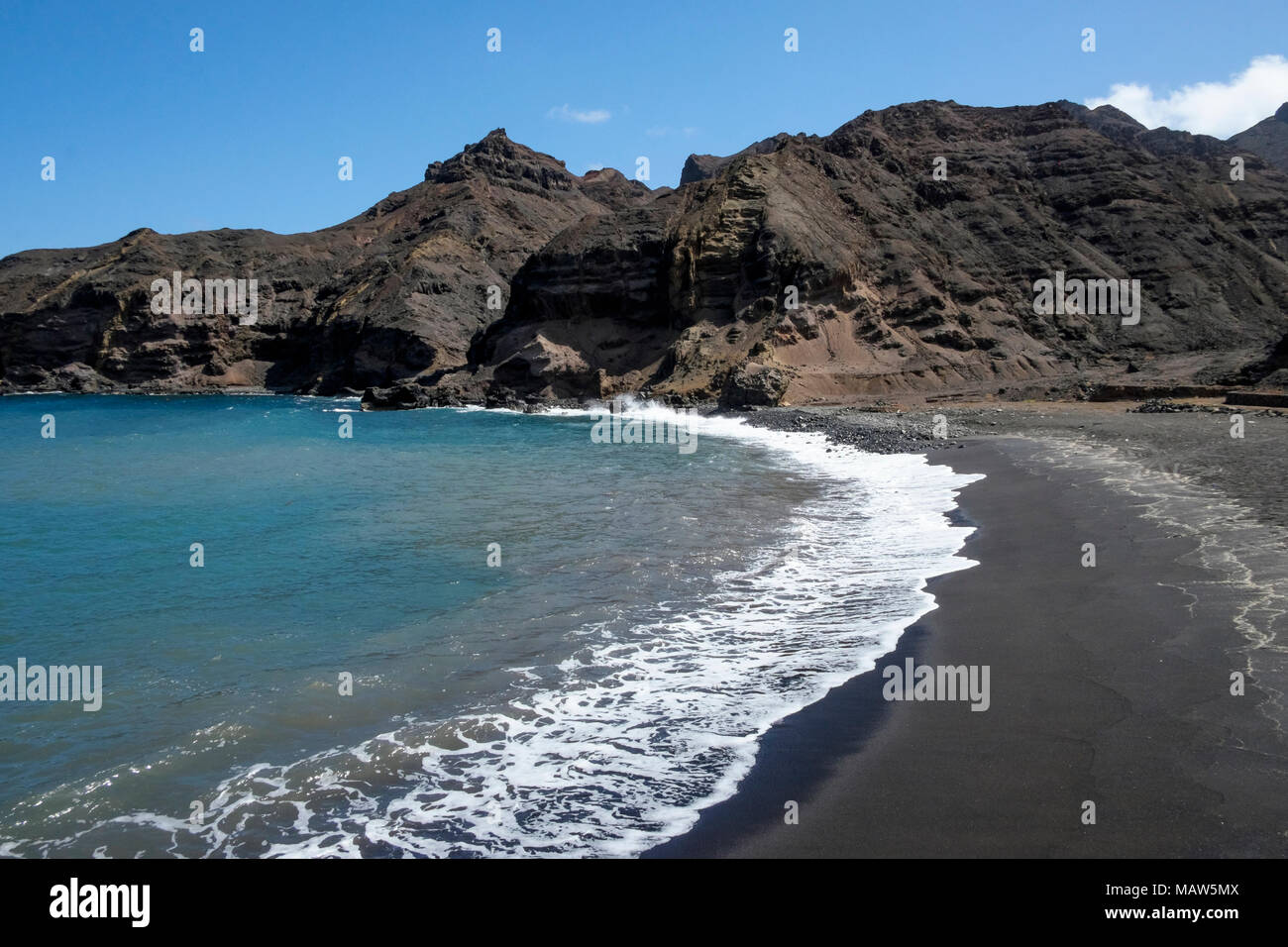 Costa montagnosa, Saint Helena Island, Sud Atlantico Foto Stock