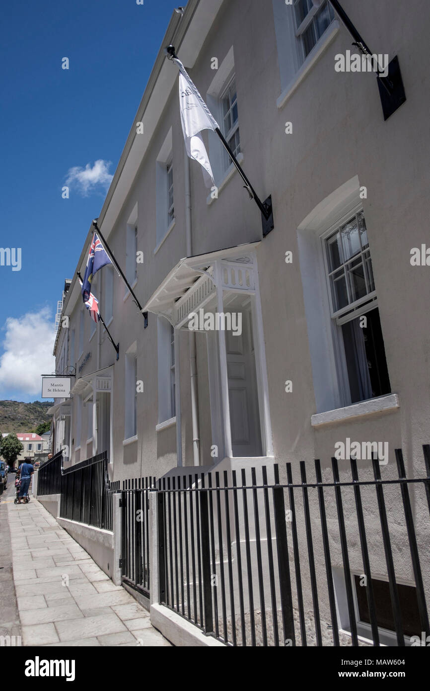 Mantis St. Helena hotel, Jamestown, Saint Helena, Atlantico del Sud. Foto Stock
