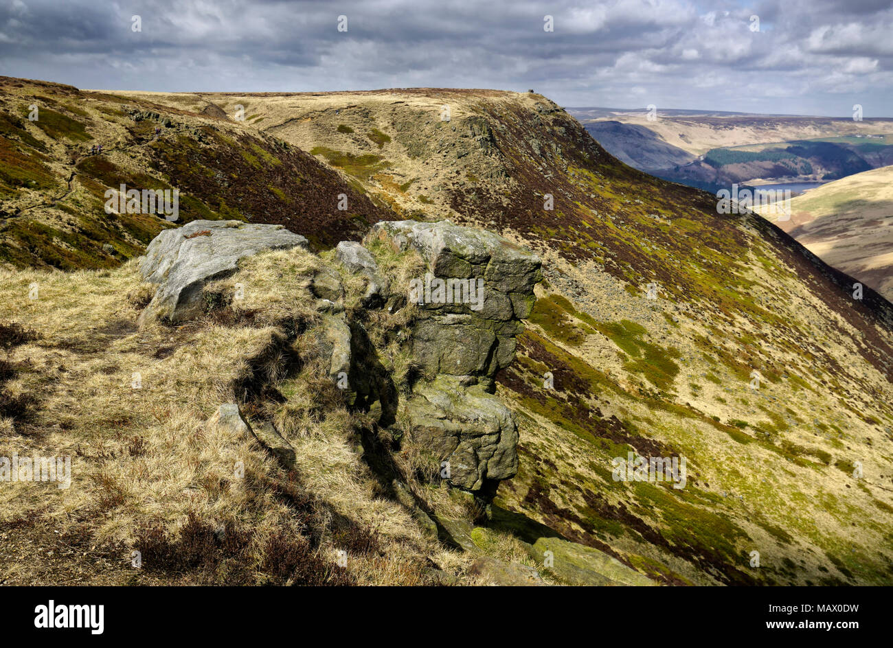 Saddleworth Moor bordi in inverno Foto Stock