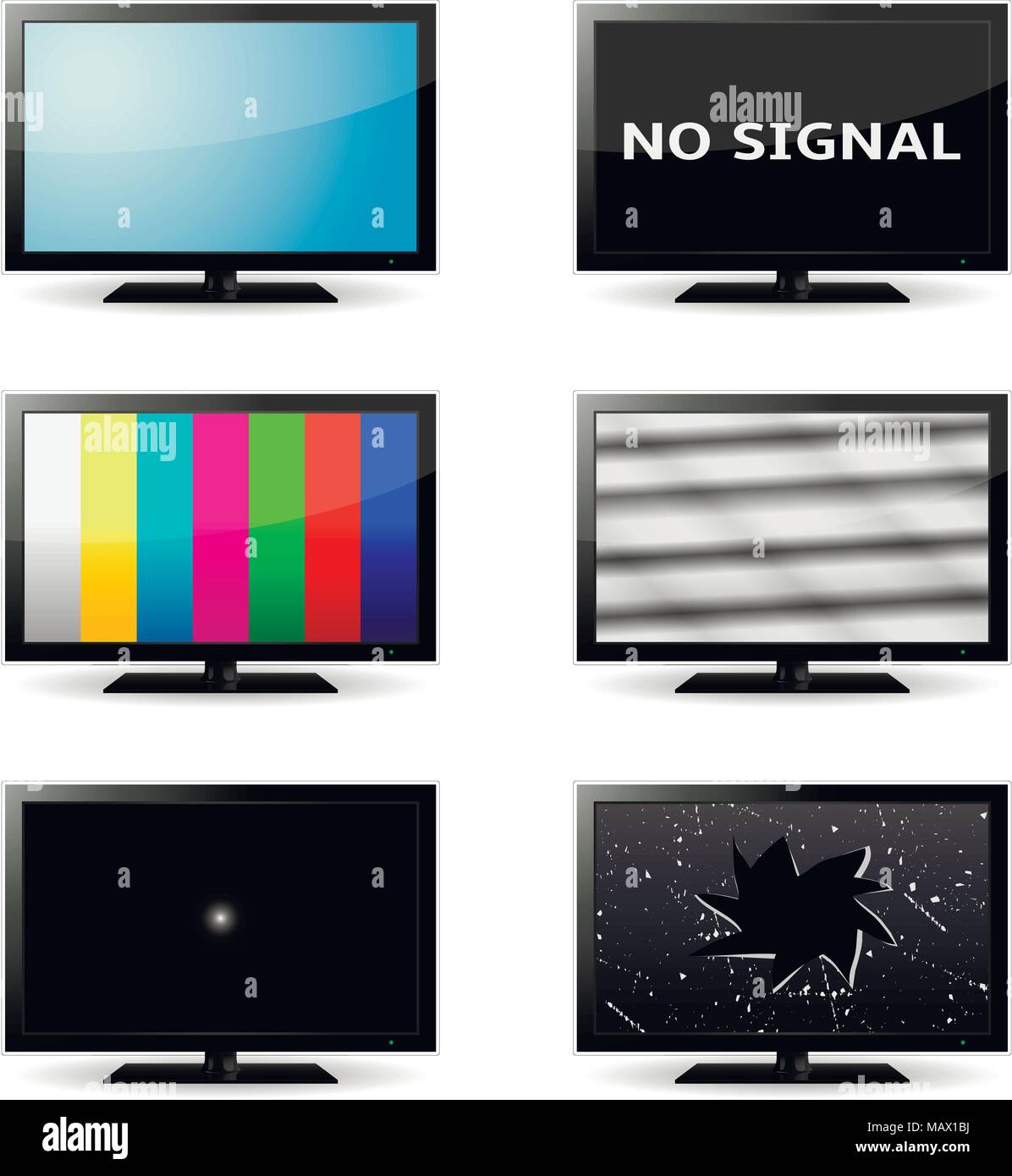 Televisore LCD, realistici illustrazione vettoriale Illustrazione Vettoriale