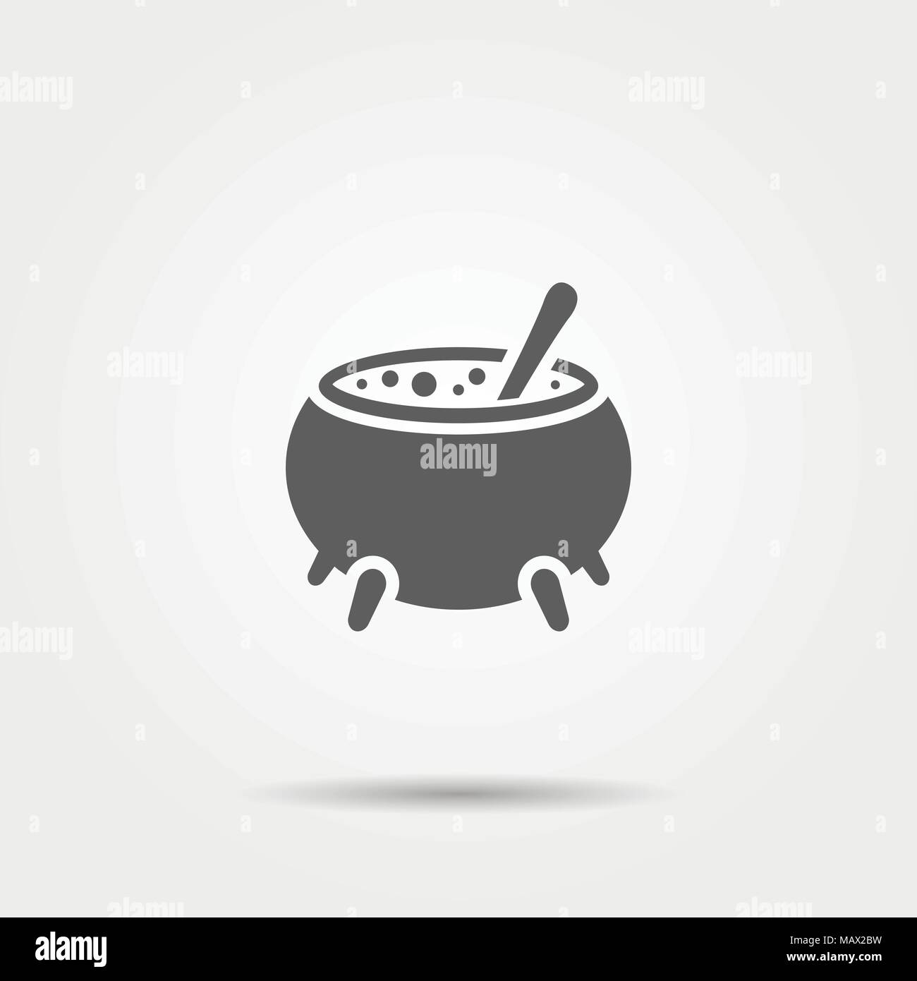 Calderone della strega icona. Illustrazione Vettoriale. Illustrazione Vettoriale